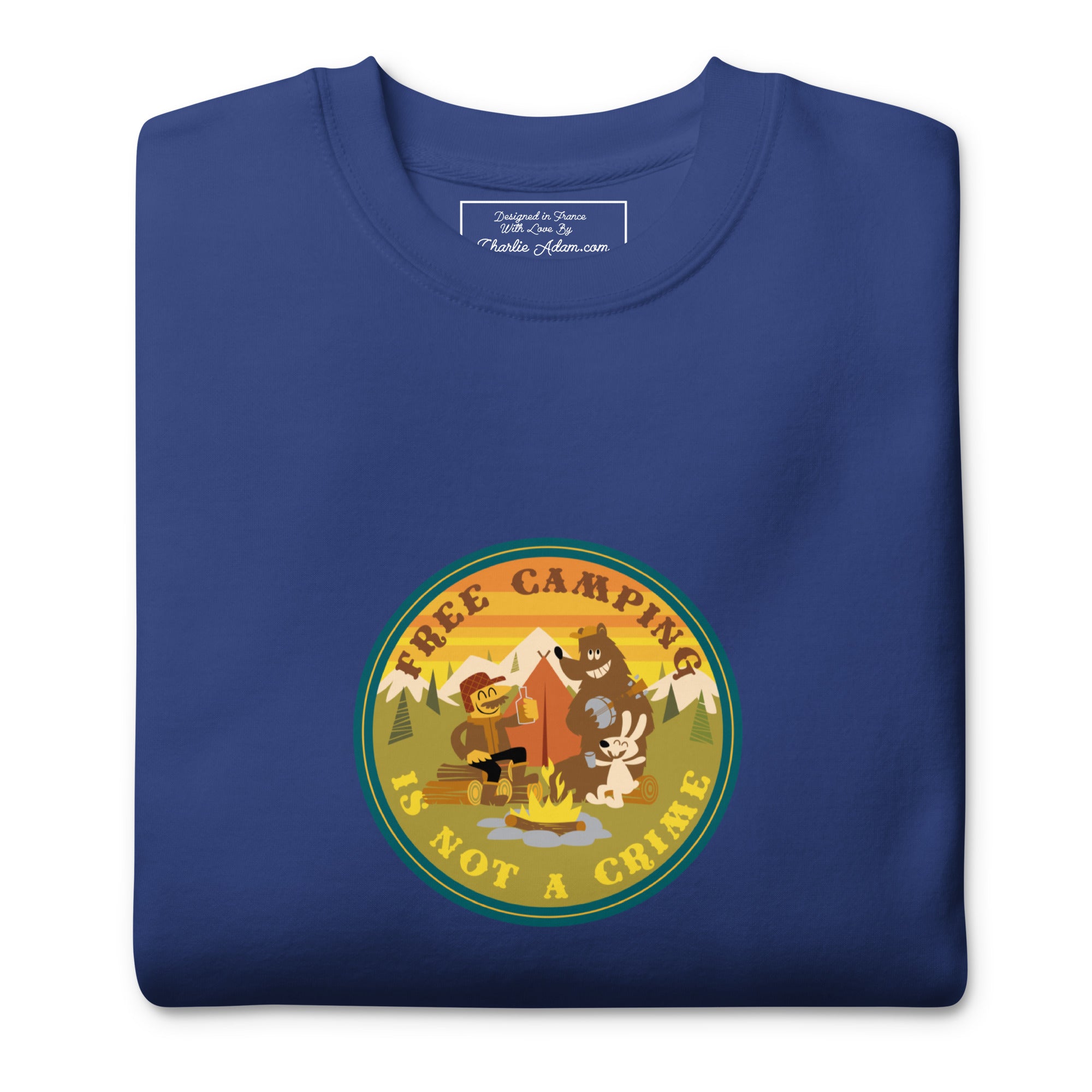 Unisex Premium Sweatshirt Free camping is not a crime