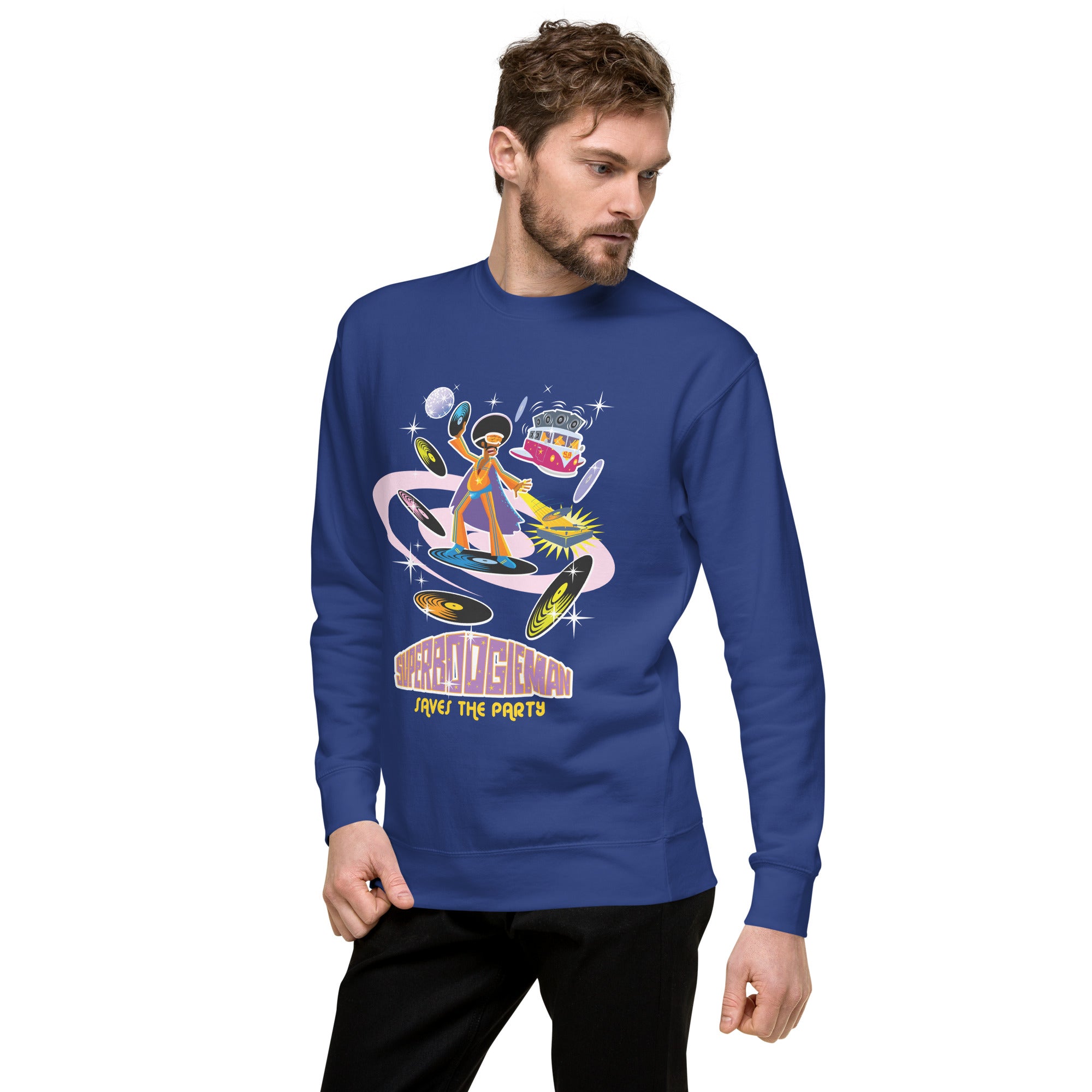 Unisex Premium Sweatshirt Superboogieman Saves the Party