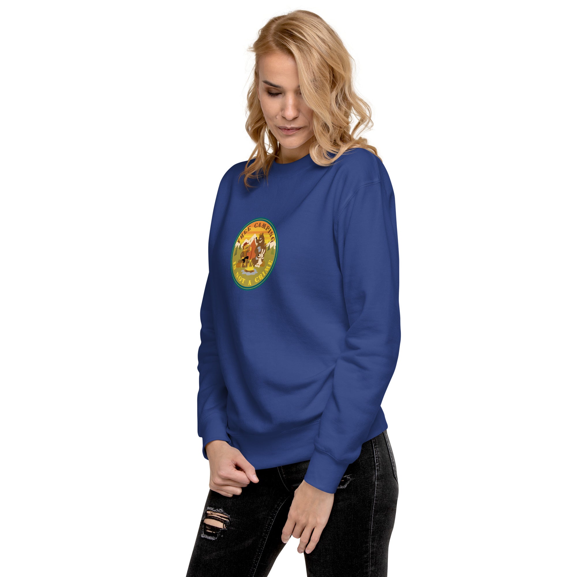 Unisex Premium Sweatshirt Free camping is not a crime