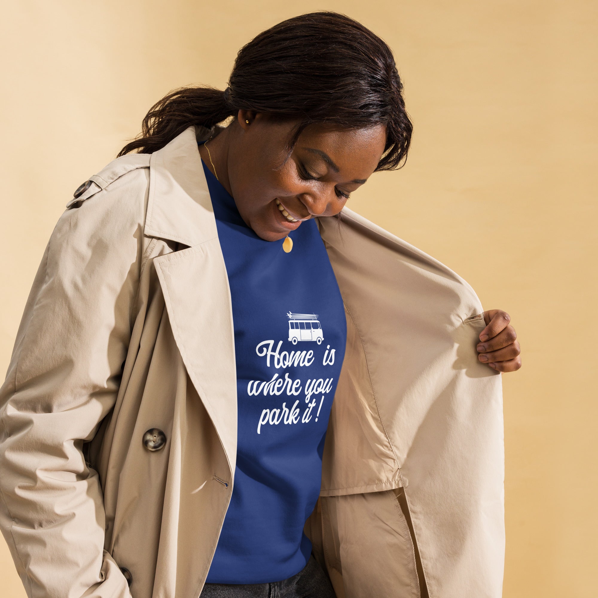 Sweatshirt premium unisexe White Surf Combi Home is where you park it