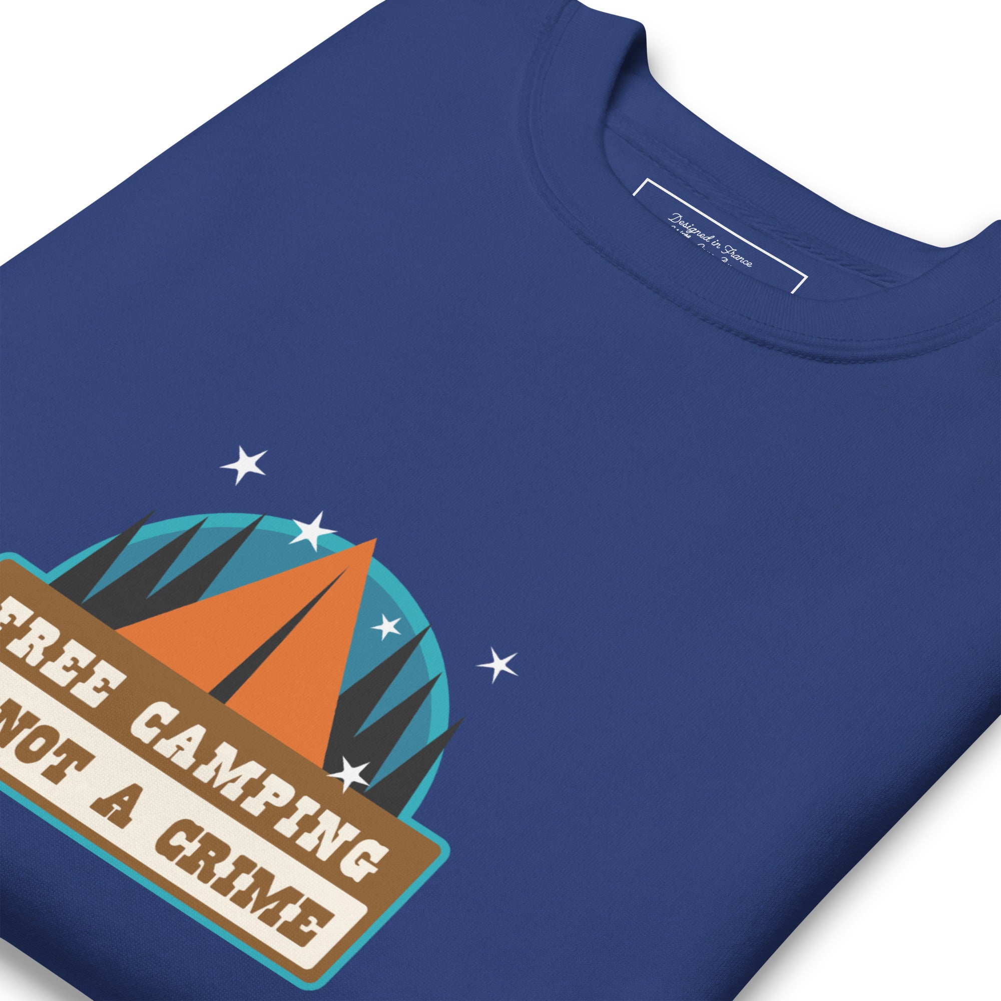 Sweatshirt premium unisexe Free camping is not a crime graphic