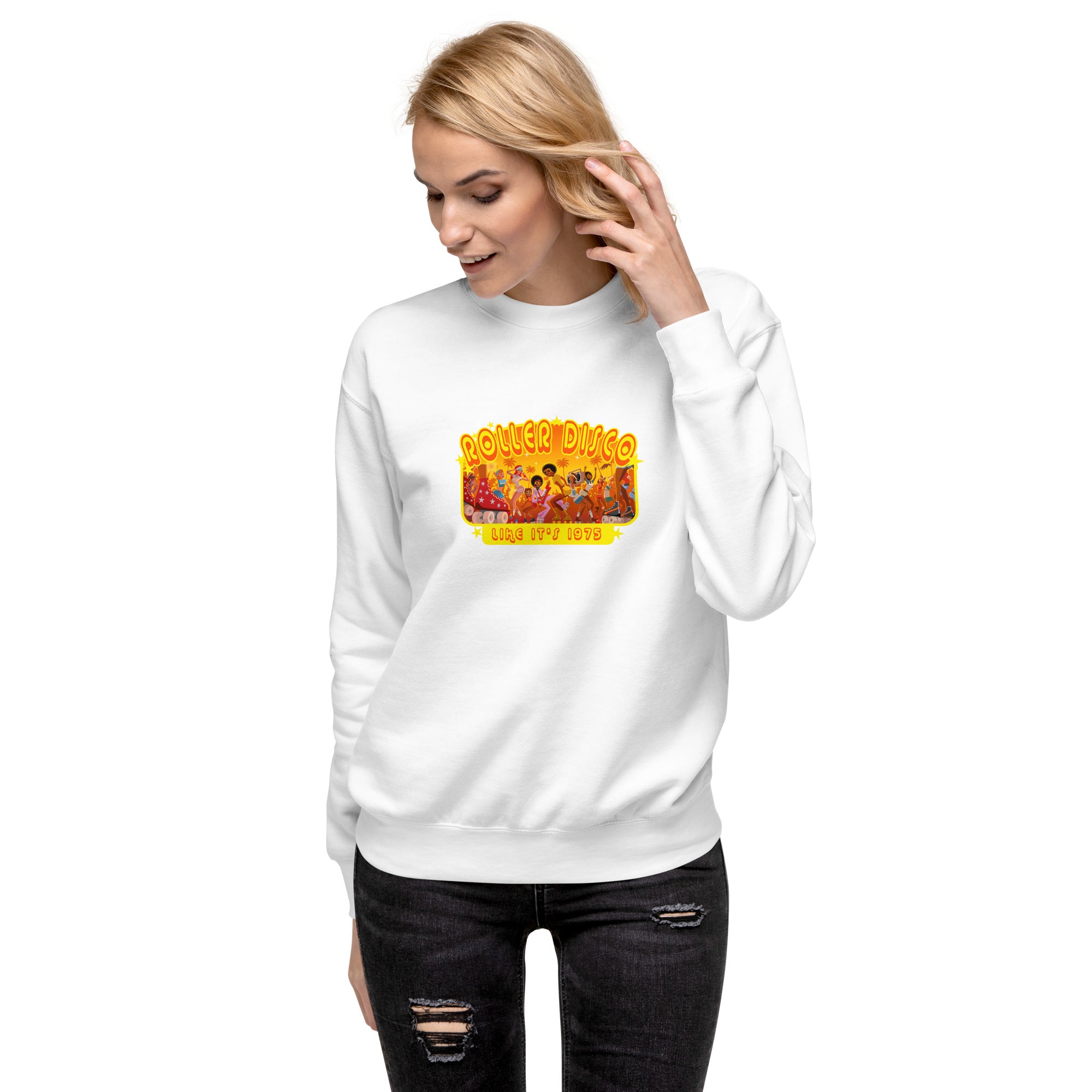 Sweatshirt premium unisexe Roller Disco 1975