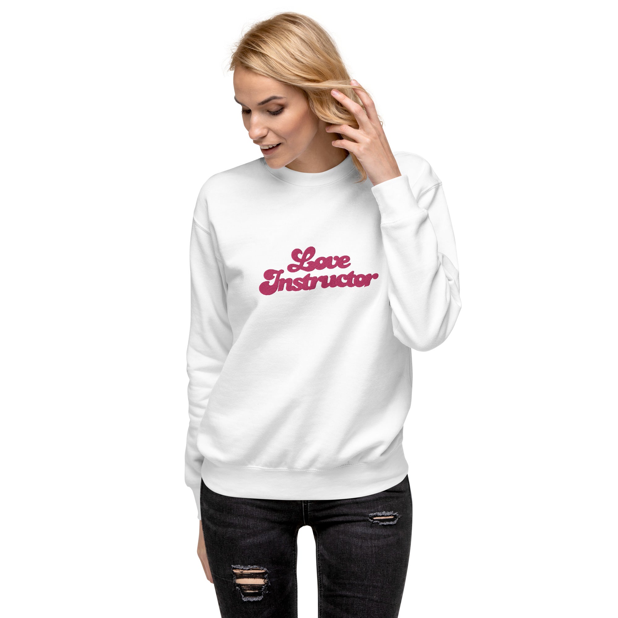 Sweatshirt premium unisexe Love Instructor grand motif brodé