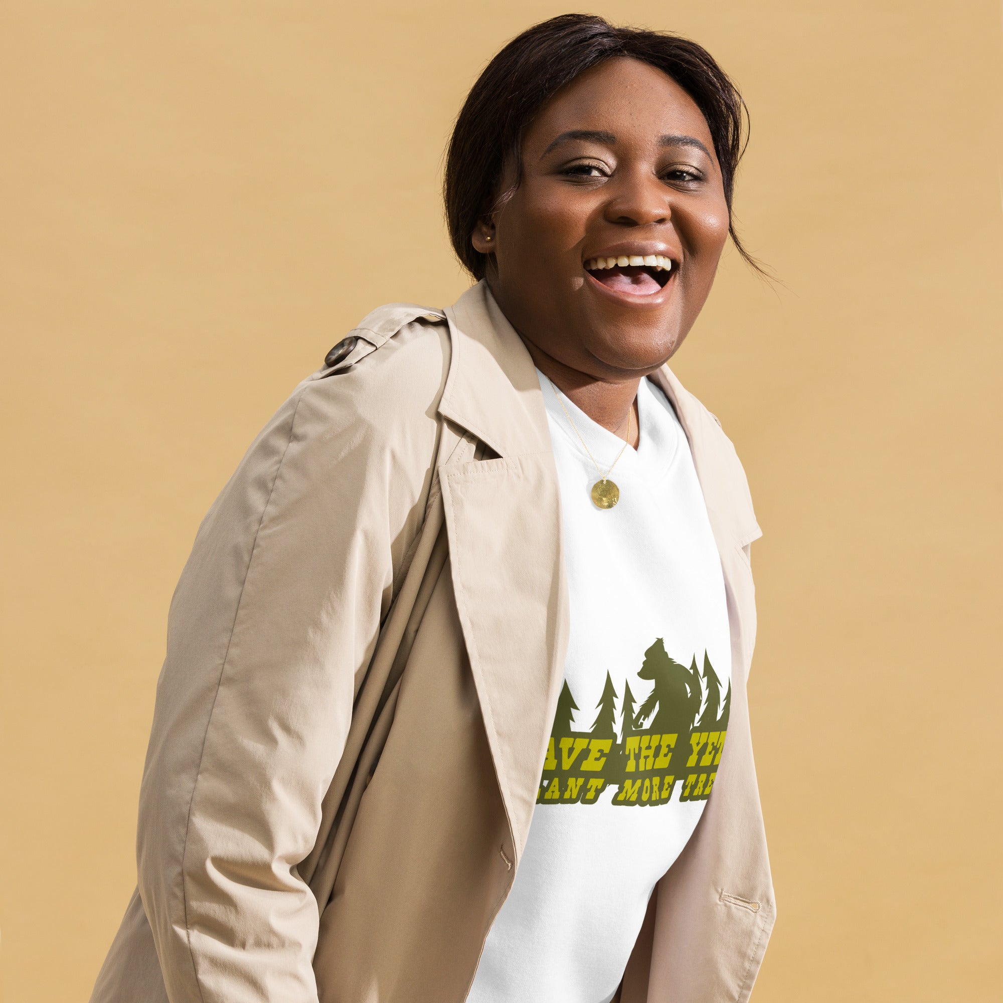 Sweatshirt premium unisexe Save the Yetis, Plant more Trees