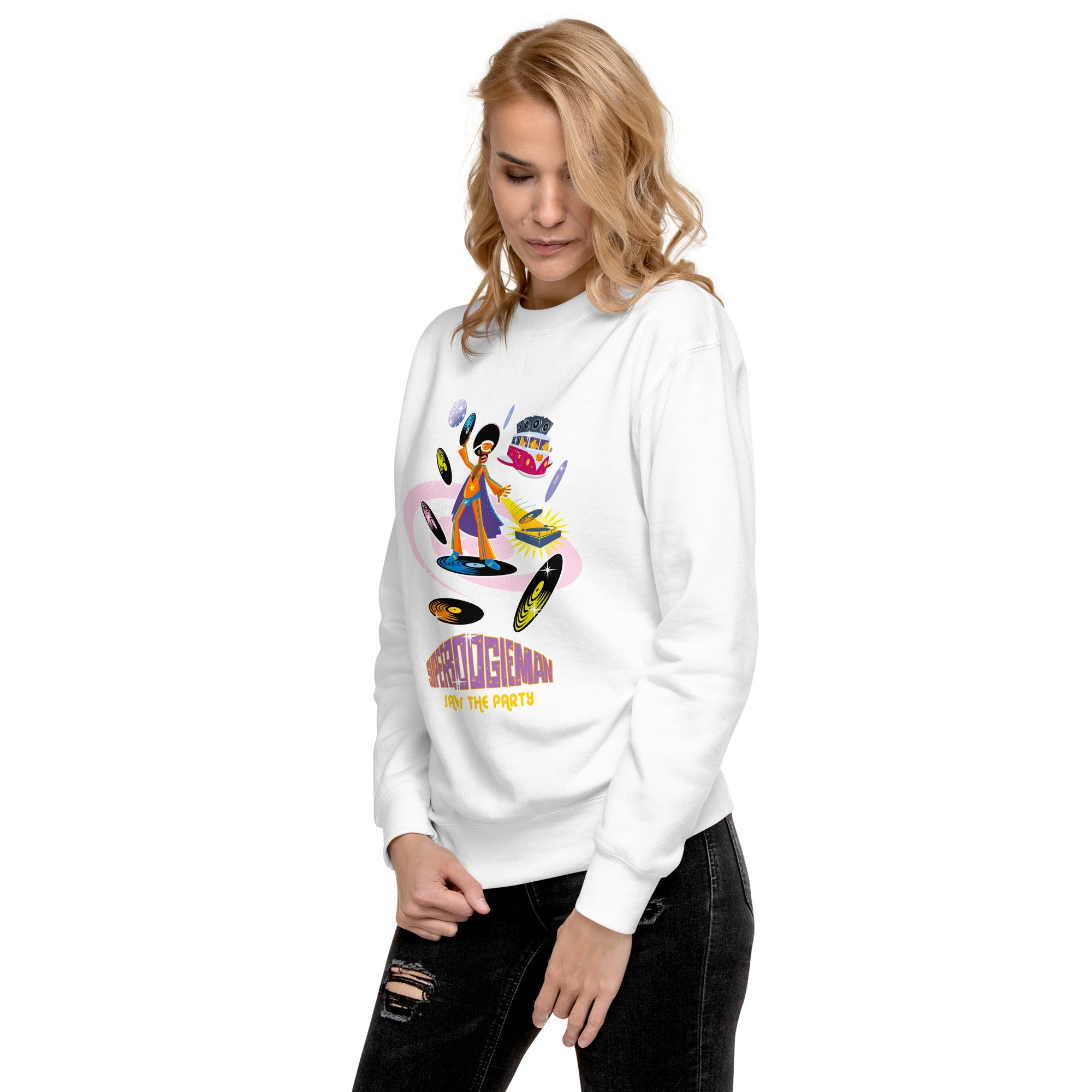 Unisex Premium Sweatshirt Superboogieman Saves the Party