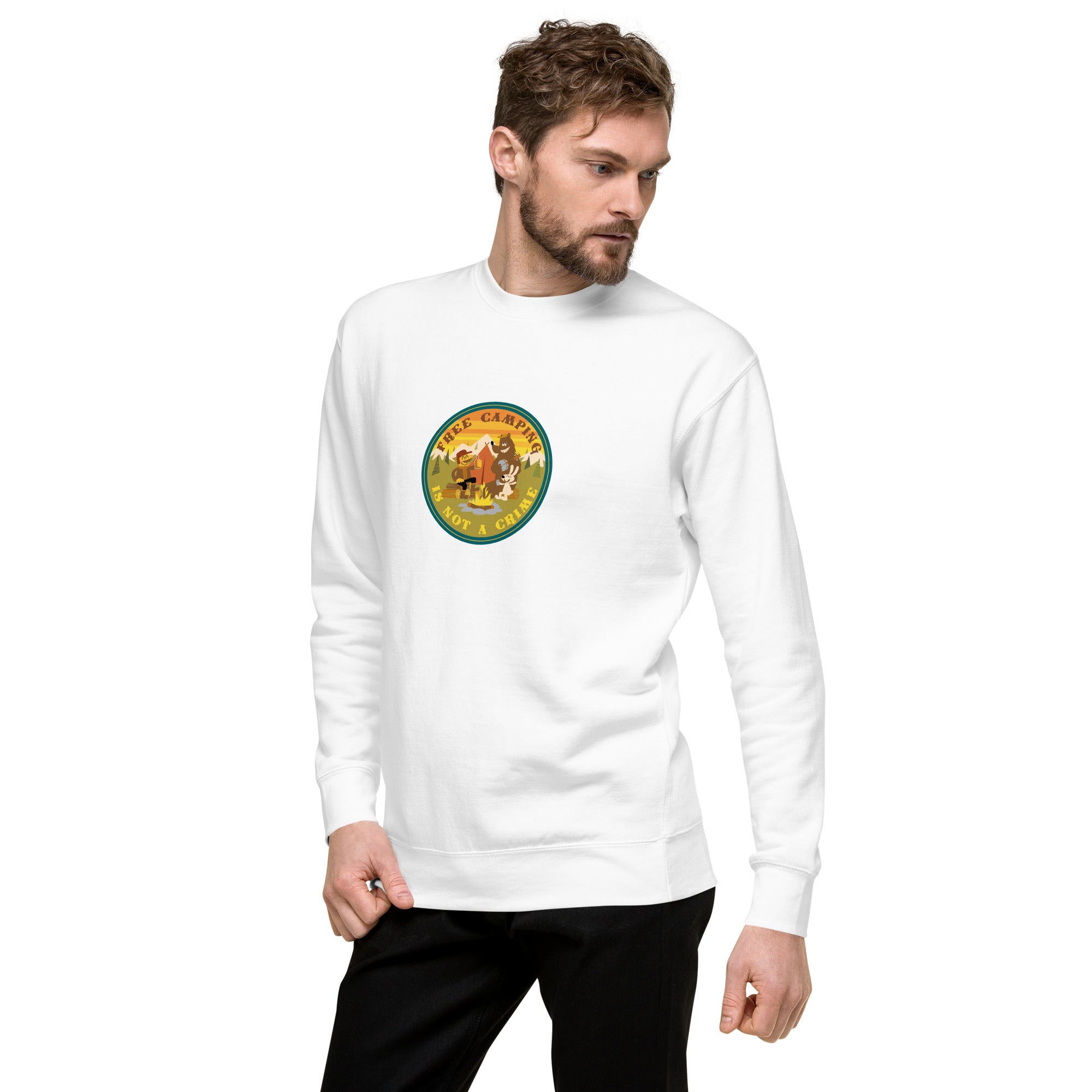 Unisex Premium Sweatshirt Free camping is not a crime
