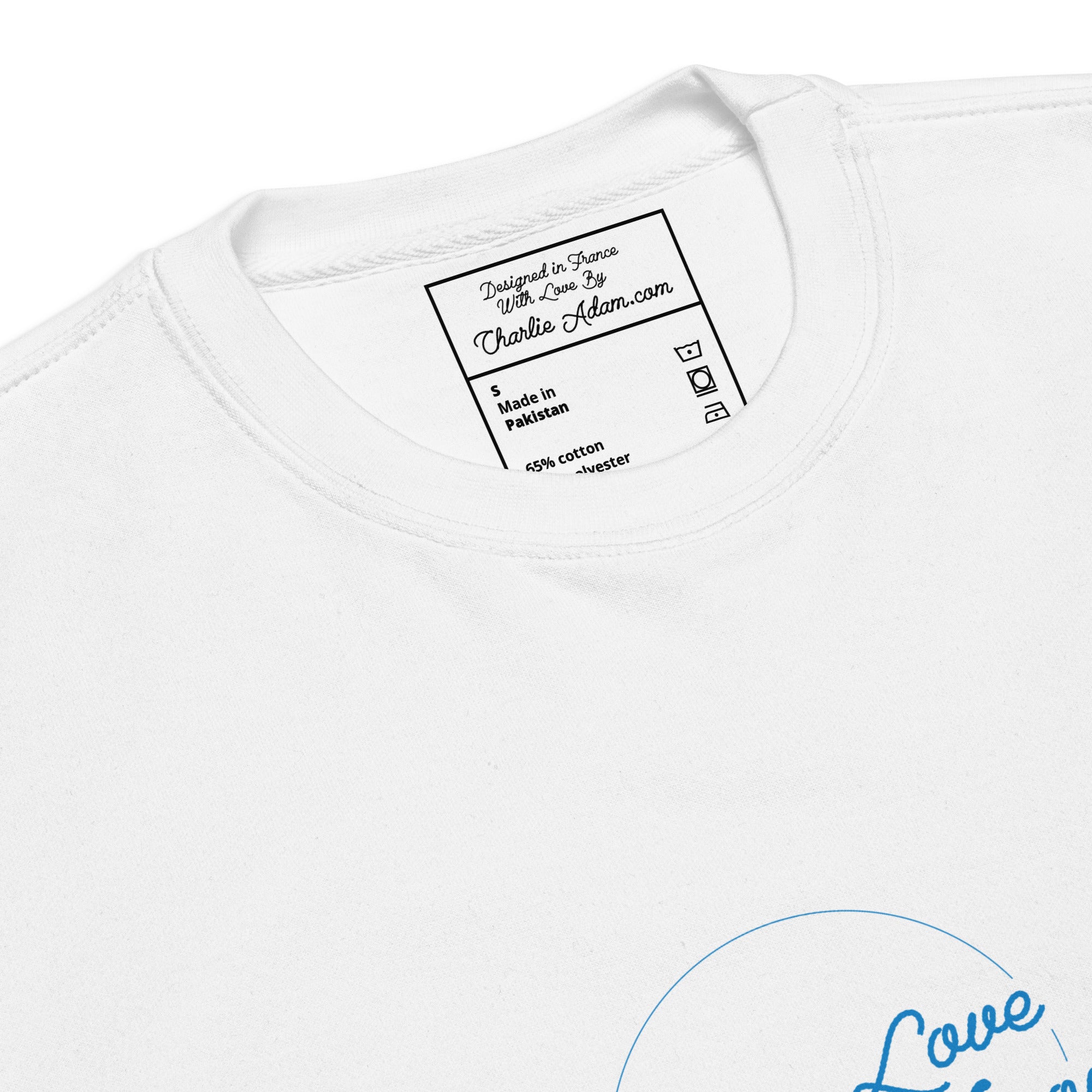 Unisex Premium Sweatshirt Peace, Love and Fresh Snow