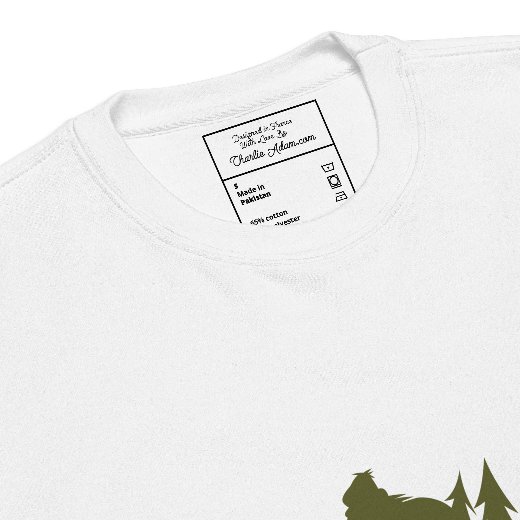 Unisex Premium Sweatshirt Save the Yetis, Plant more Trees