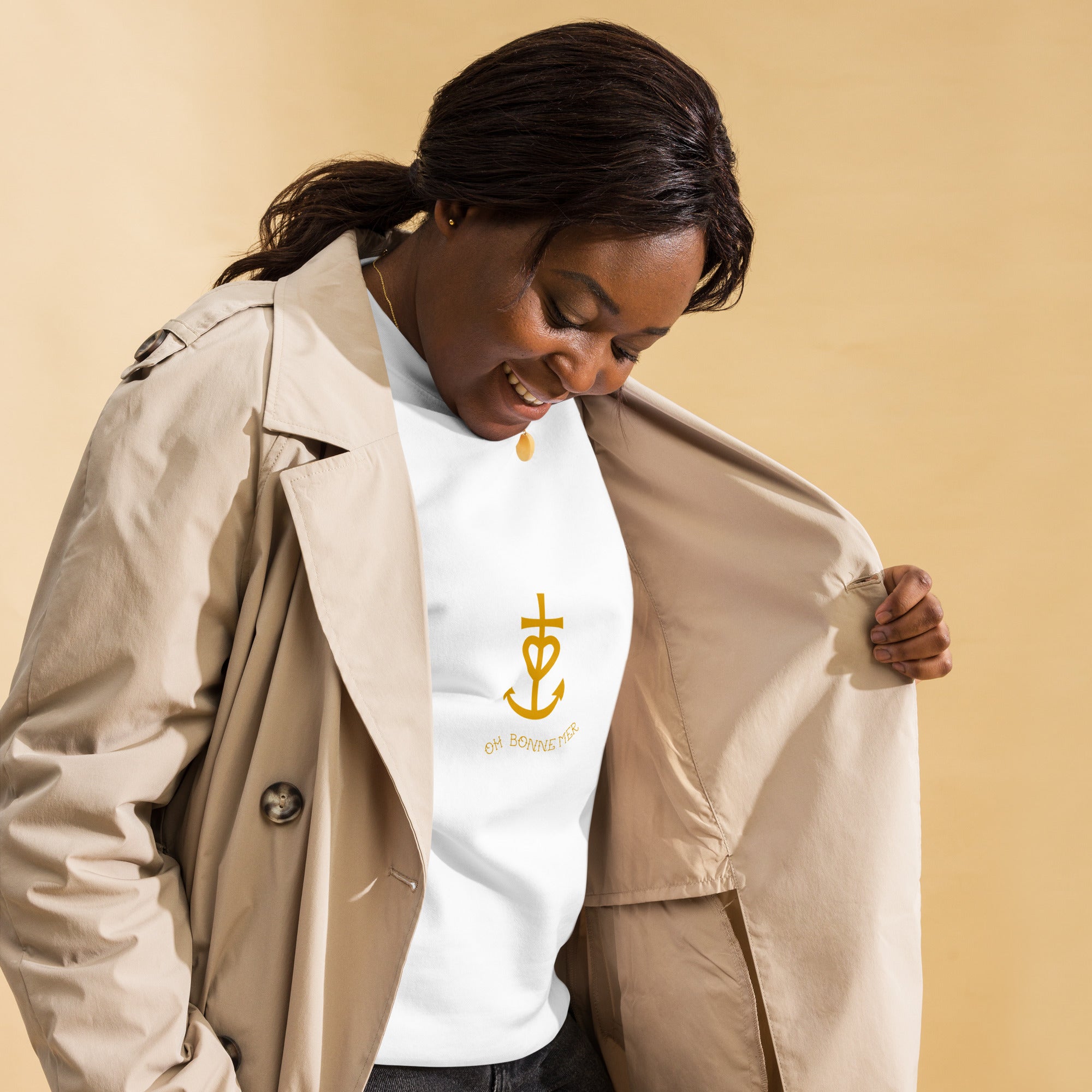 Unisex Premium Sweatshirt Croix de Camargue dorée Oh Bonne mer