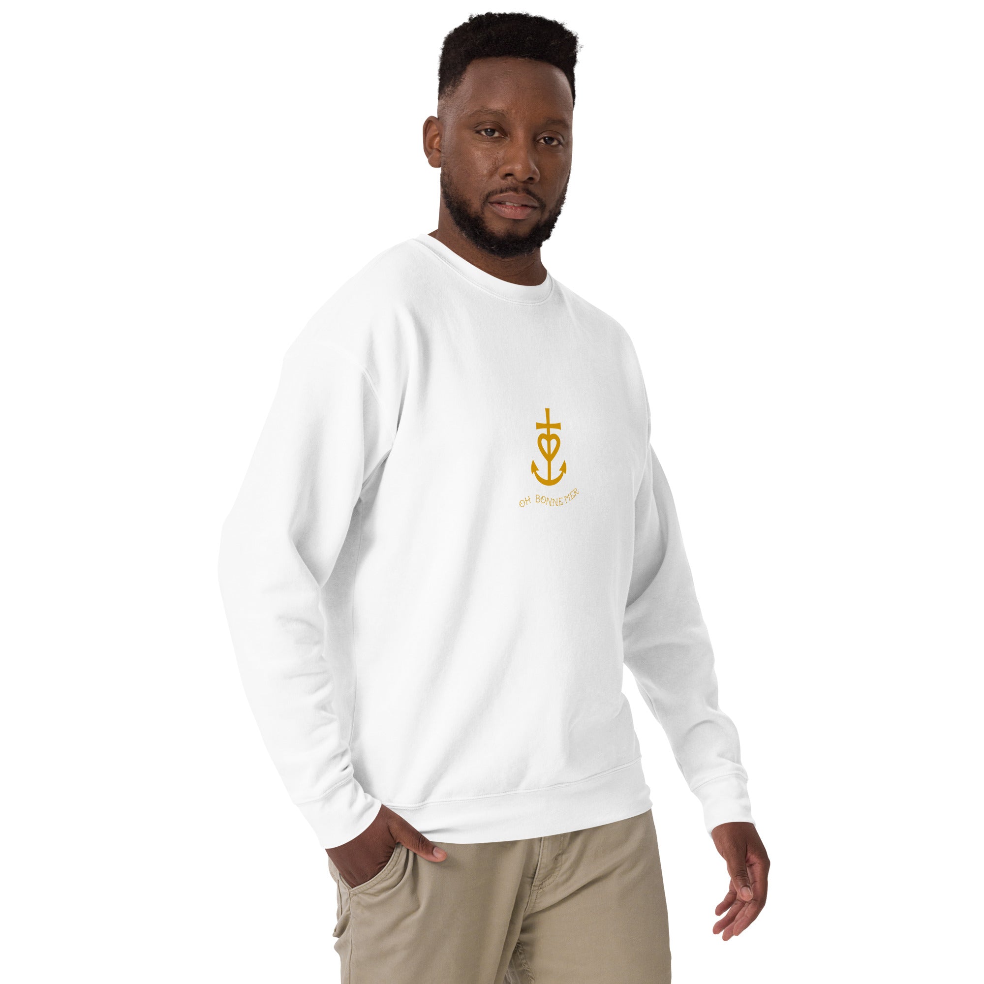 Unisex Premium Sweatshirt Croix de Camargue dorée Oh Bonne mer