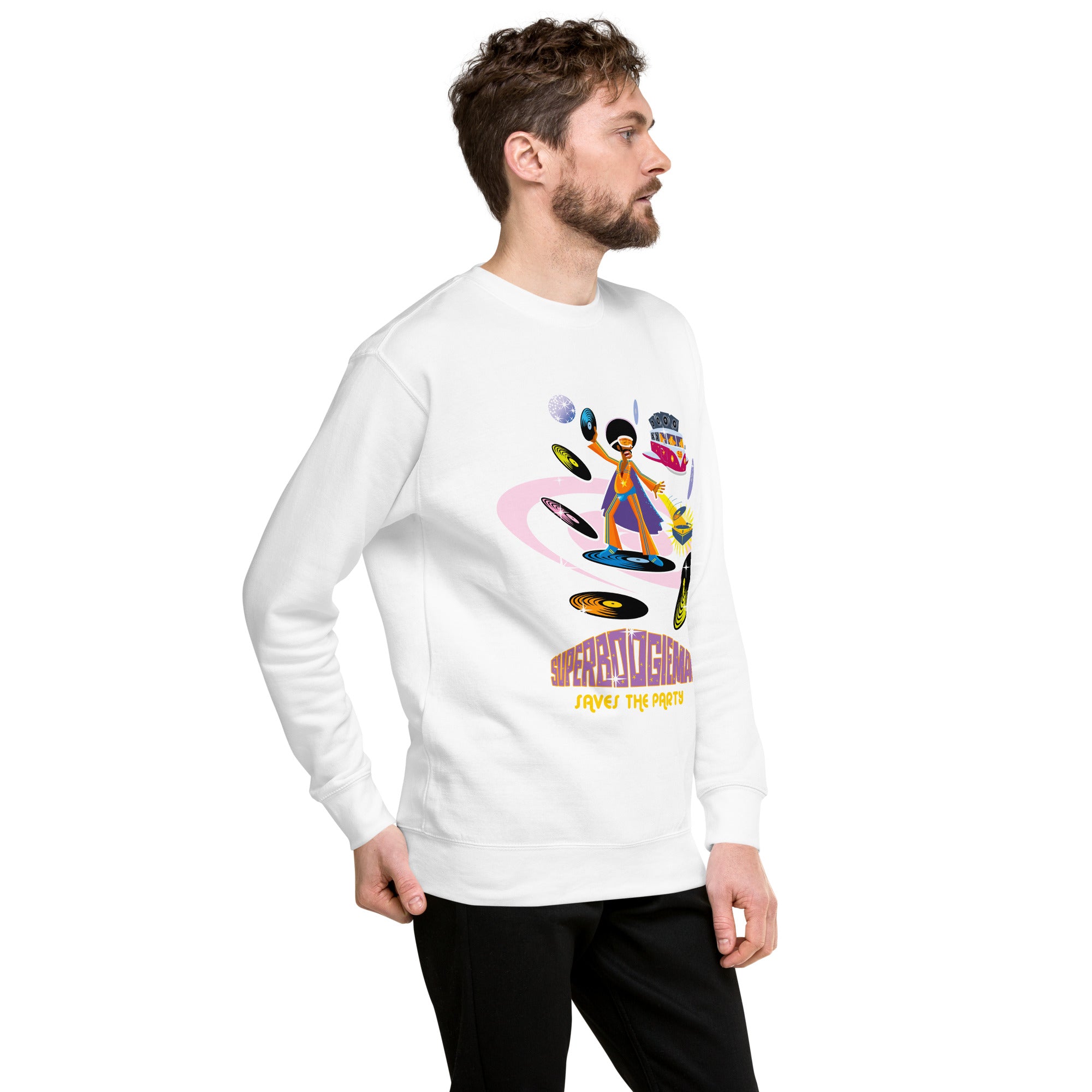 Unisex Premium Sweatshirt Superboogieman Saves the Party