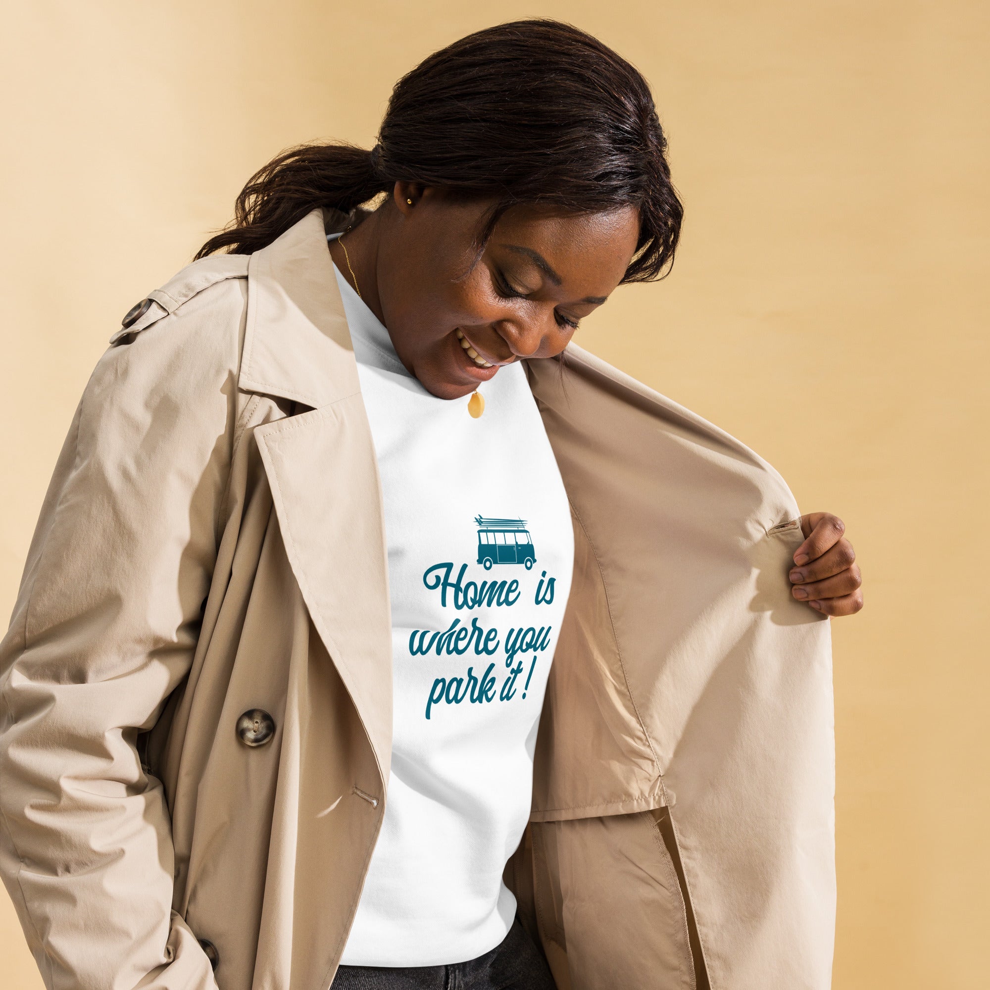 Sweatshirt premium unisexe Blue Surf Combi Home is where you park it