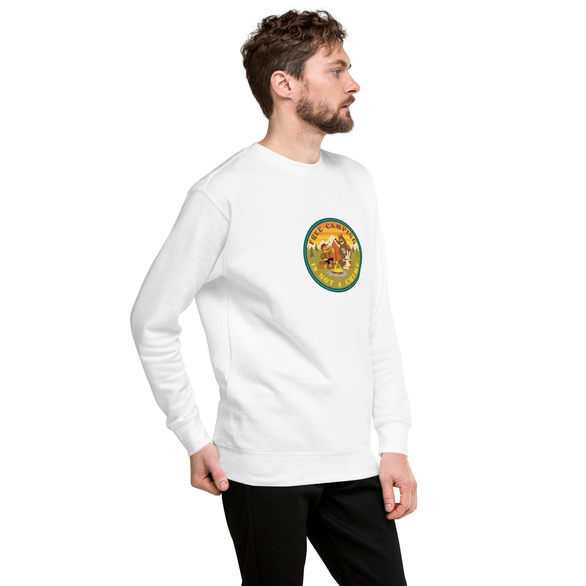 Unisex Premium Sweatshirt Free camping is not a crime