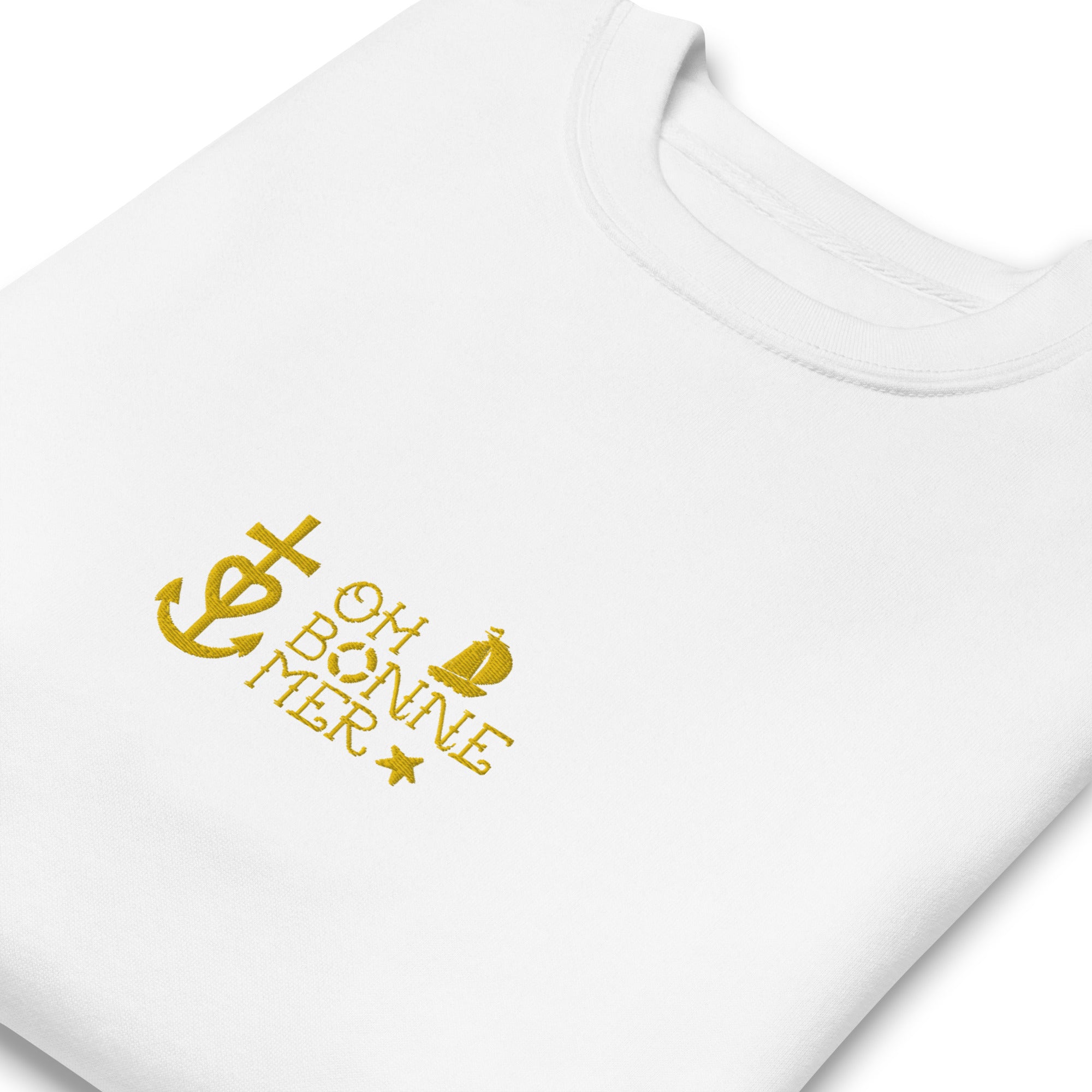 Sweatshirt premium unisexe Oh Bonne Mer 2 brodé