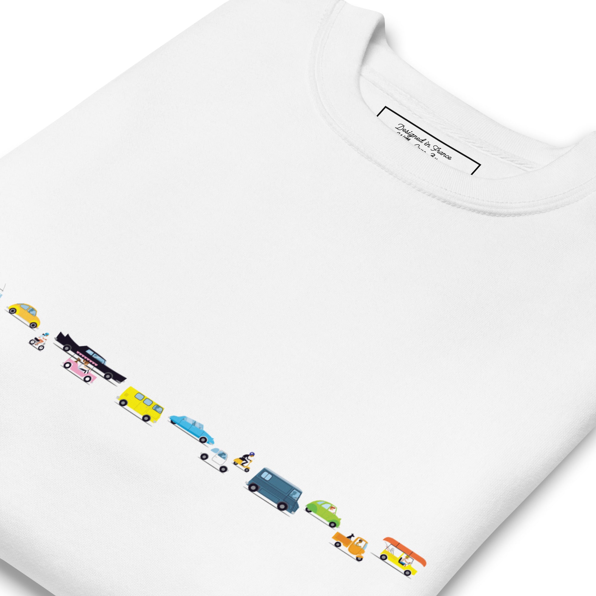 Sweatshirt premium unisexe Vintage Cars Traffic Jam