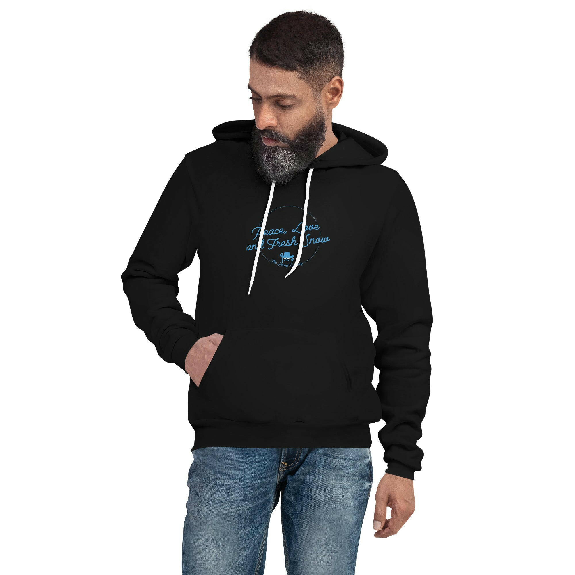Unisex hoodie Peace, Love and Fresh Snow