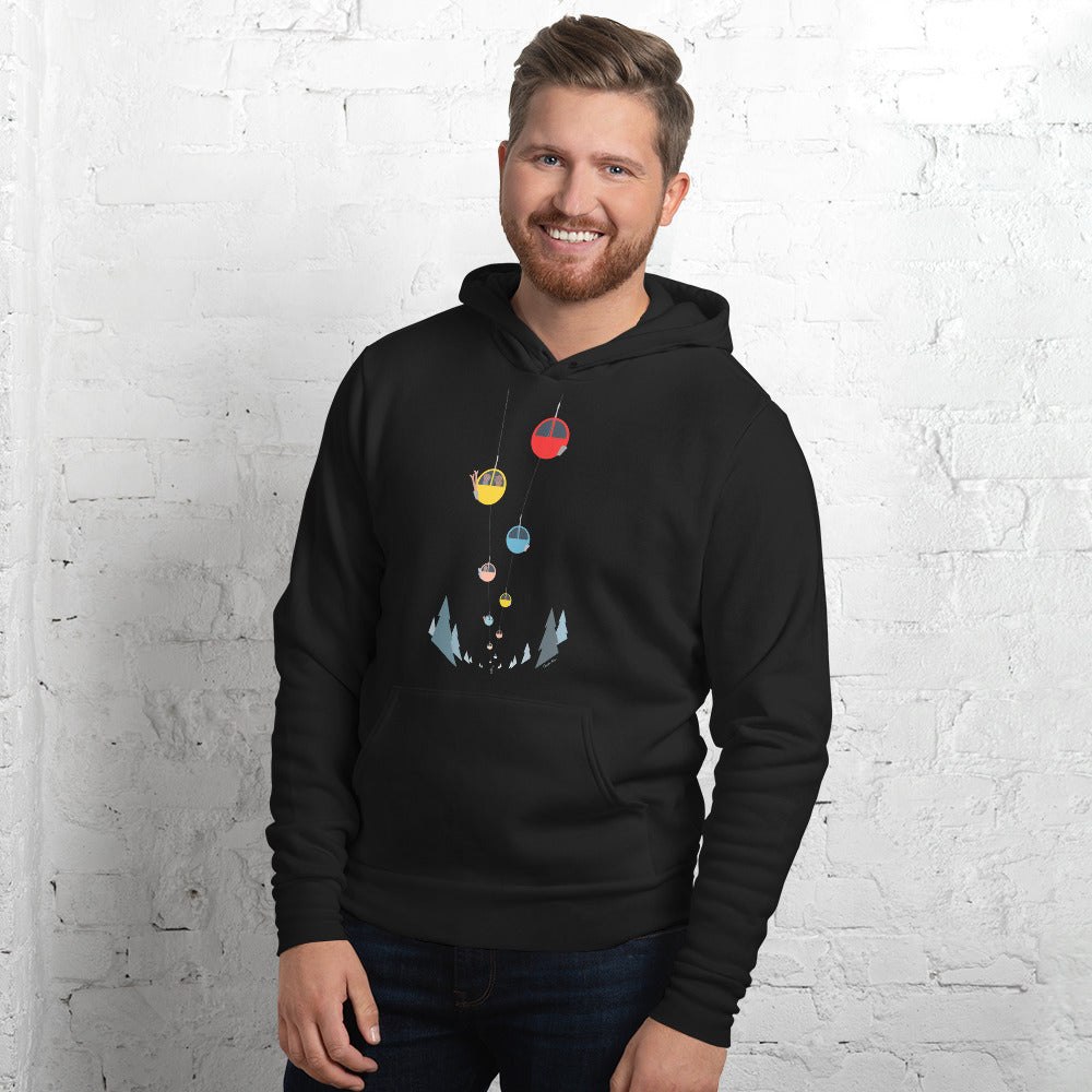 Unisex hoodie Gondolas in the mist