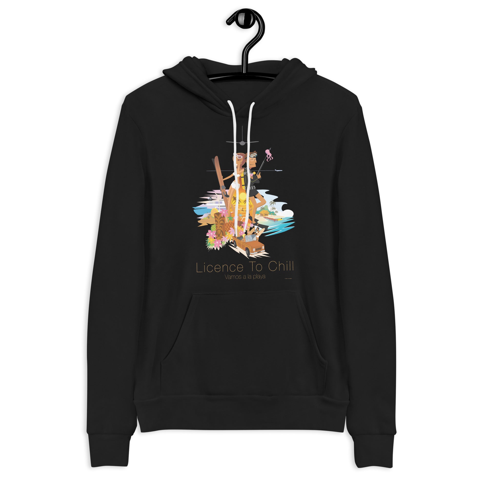 Sweat à capuche unisexe doublé polaire License to Chill Vamos a la Playa