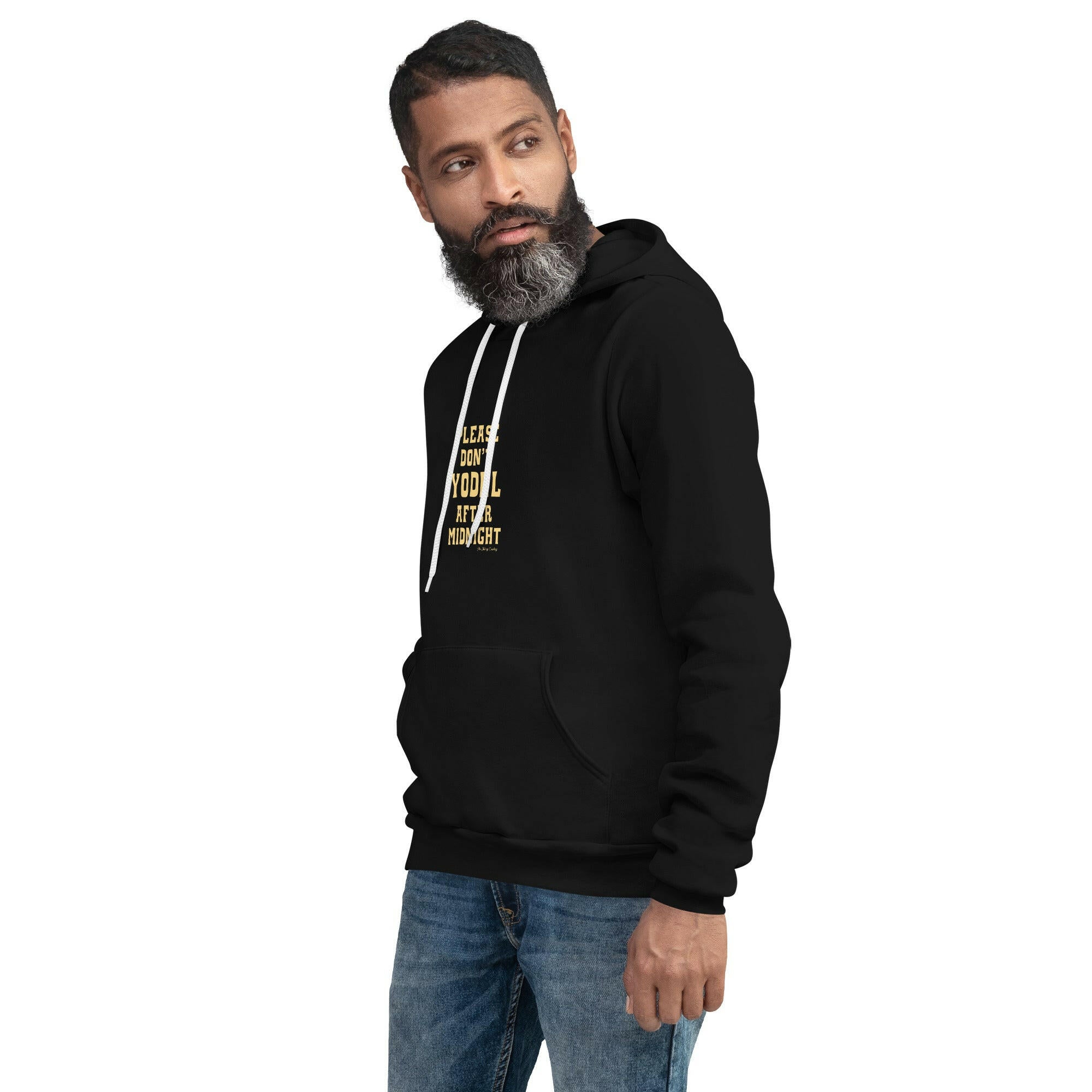 Unisex hoodie Don't Yodel After Midnight Light Text