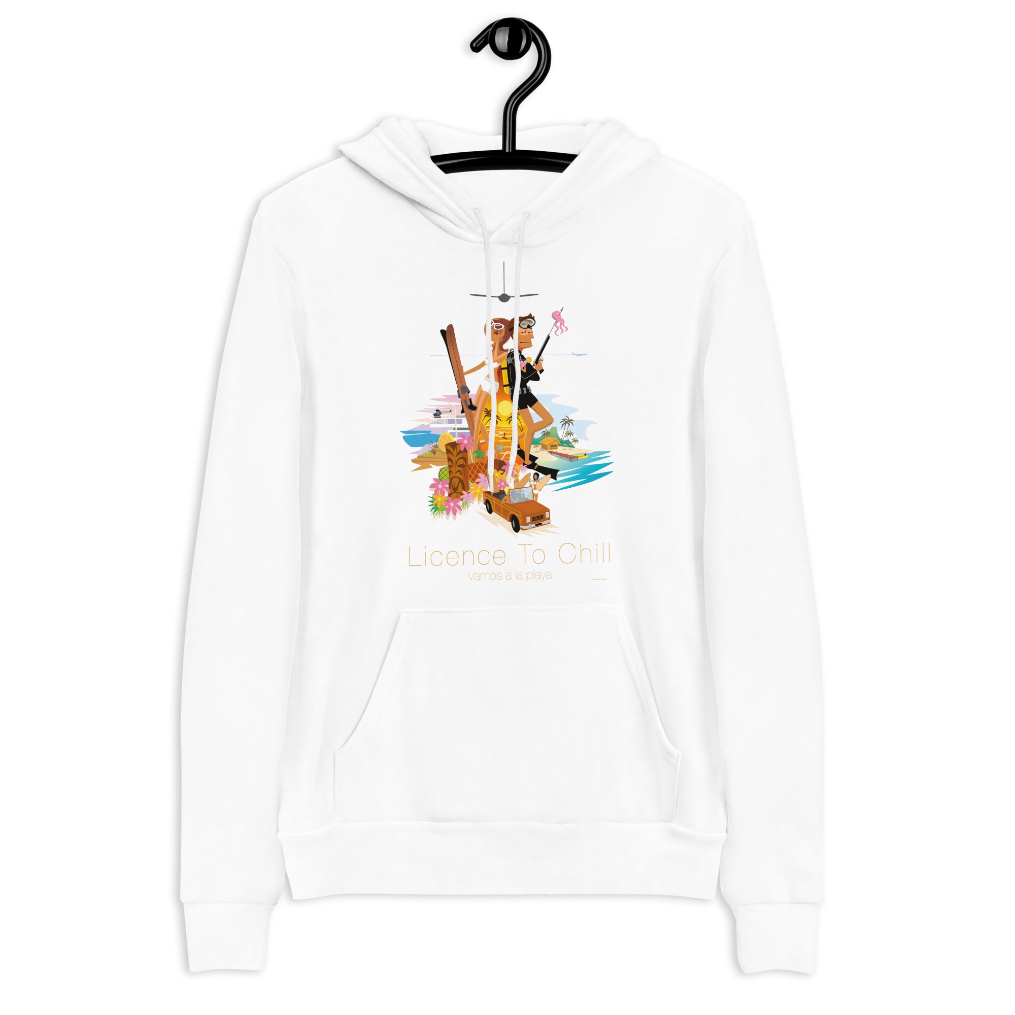 Sweat à capuche unisexe doublé polaire License to Chill Vamos a la Playa