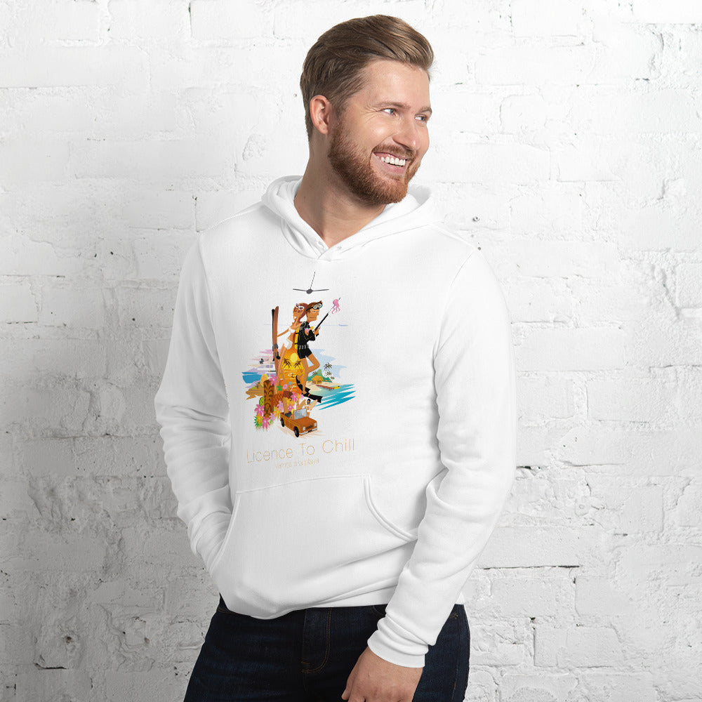 Sweat à capuche unisexe doublé polaire License to Chill Vamos a la Playa