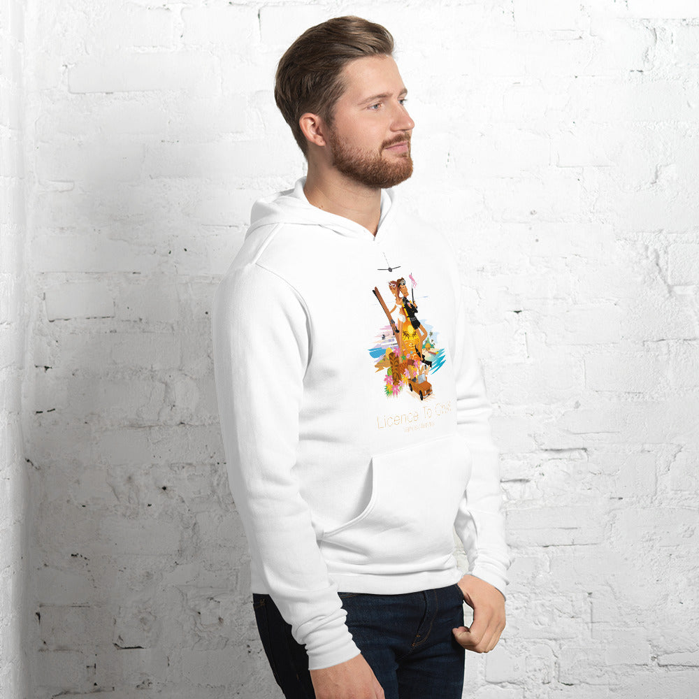 Sweat à capuche unisexe doublé polaire License to Chill Vamos a la Playa