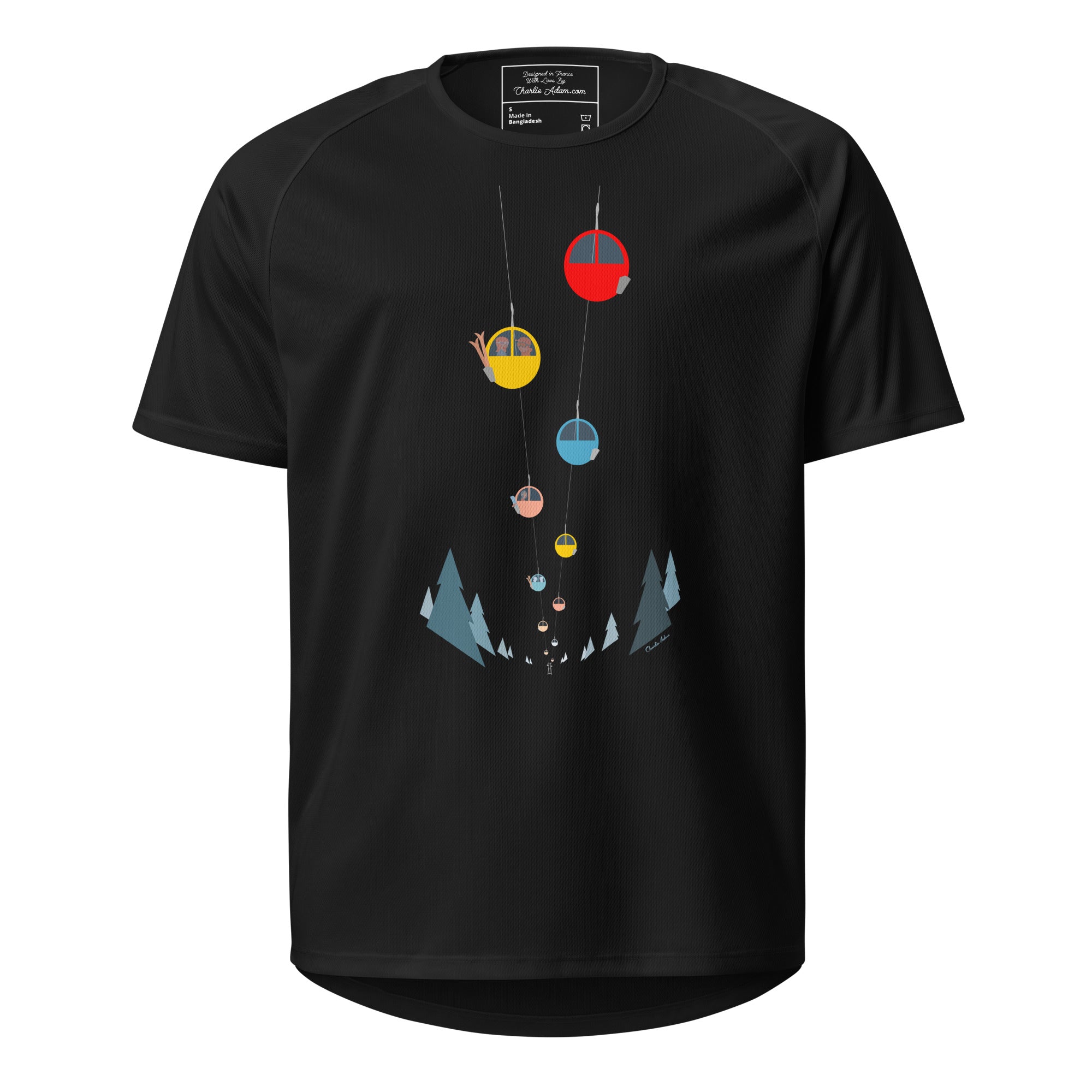 T-shirts de sport respirant Gondolas in the mist