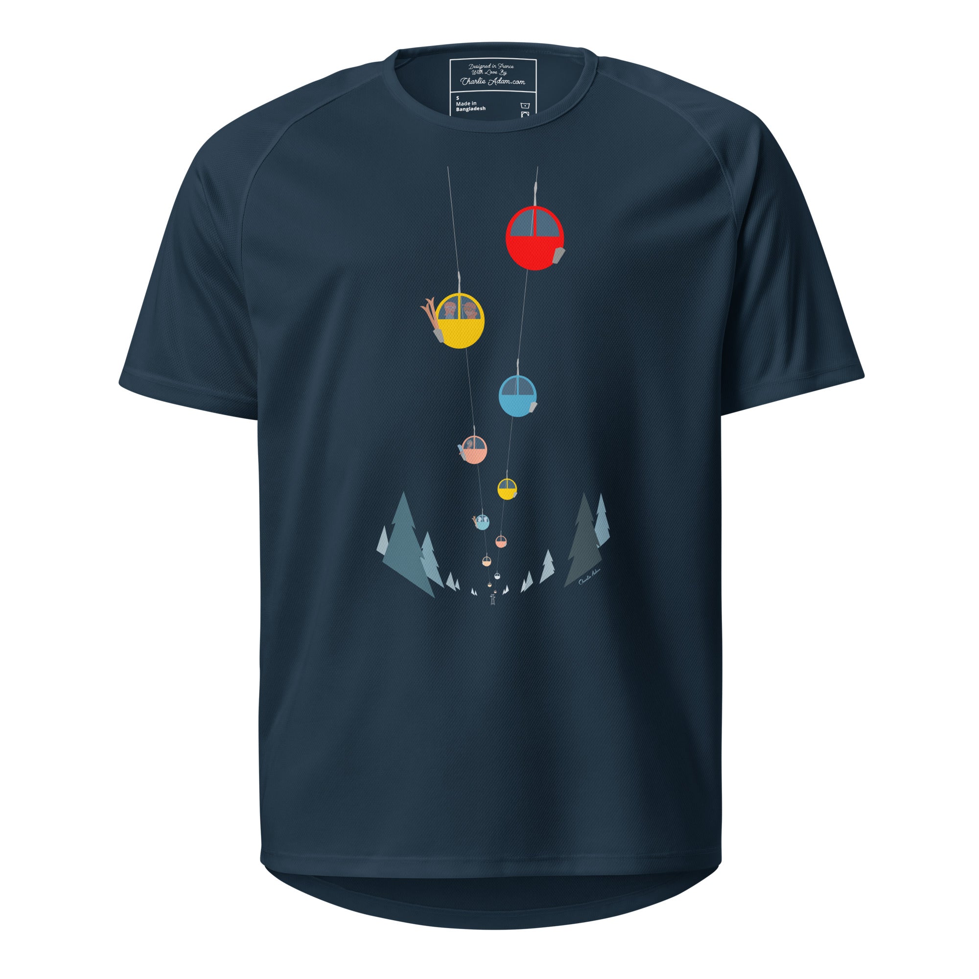 T-shirts de sport respirant Gondolas in the mist