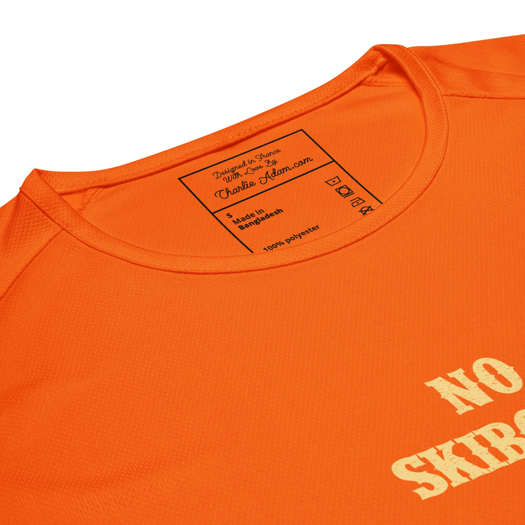 T-shirts de sport respirant No Skiboots on Dancefloor sur fond sombre