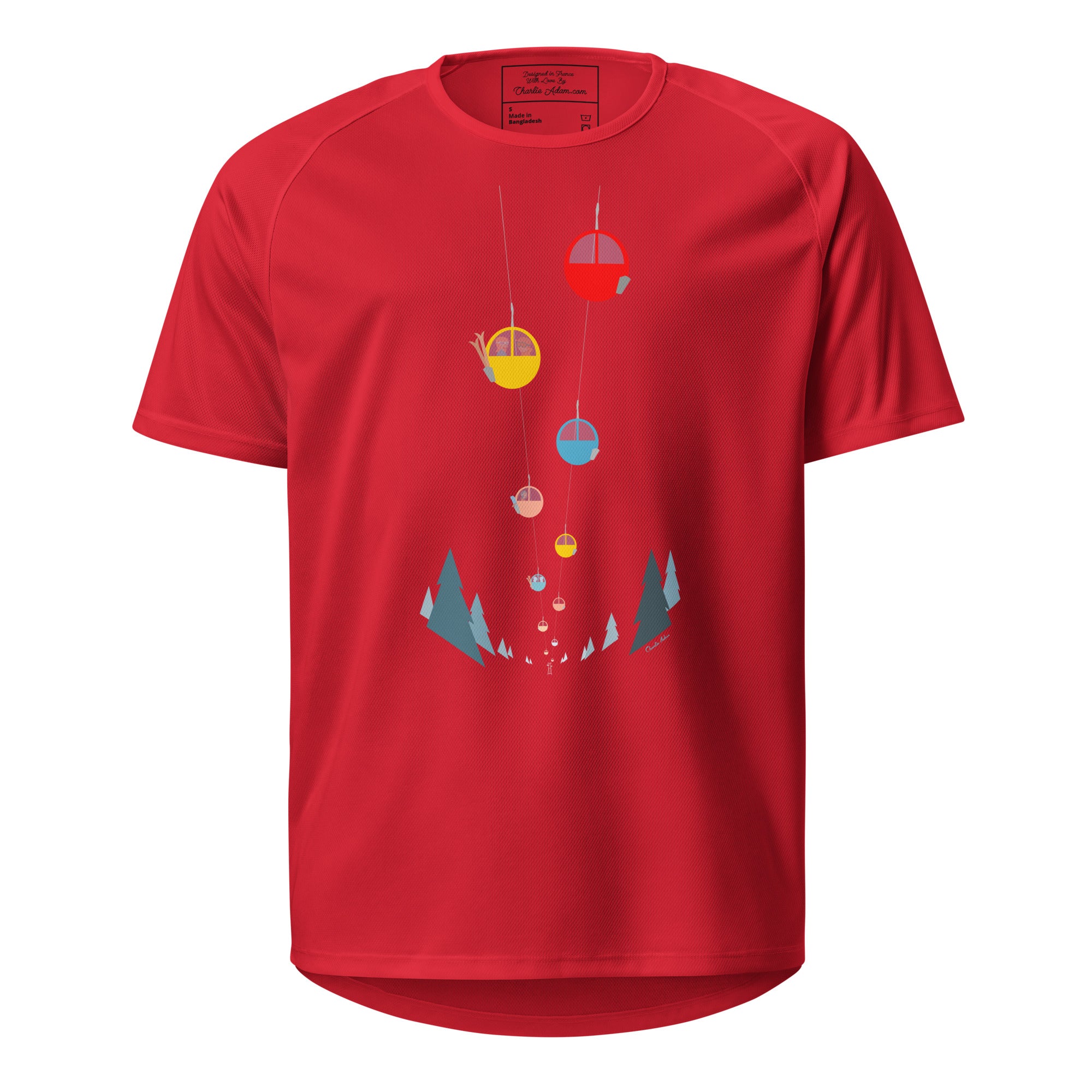 T-shirts de sport respirant Gondolas in the mist