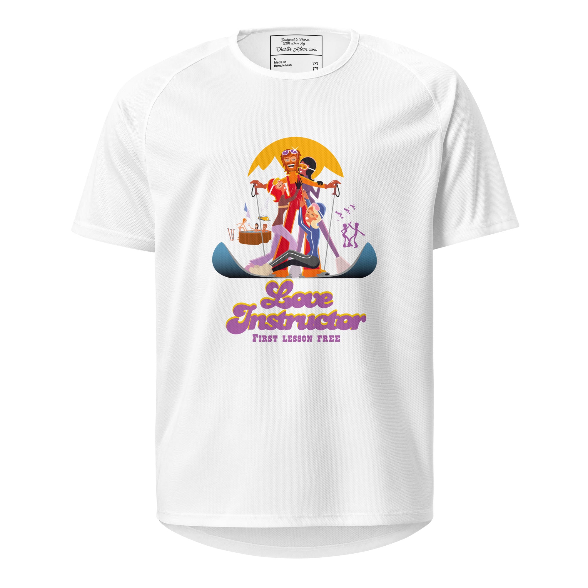 T-shirts de sport respirant Love instructor First lesson free