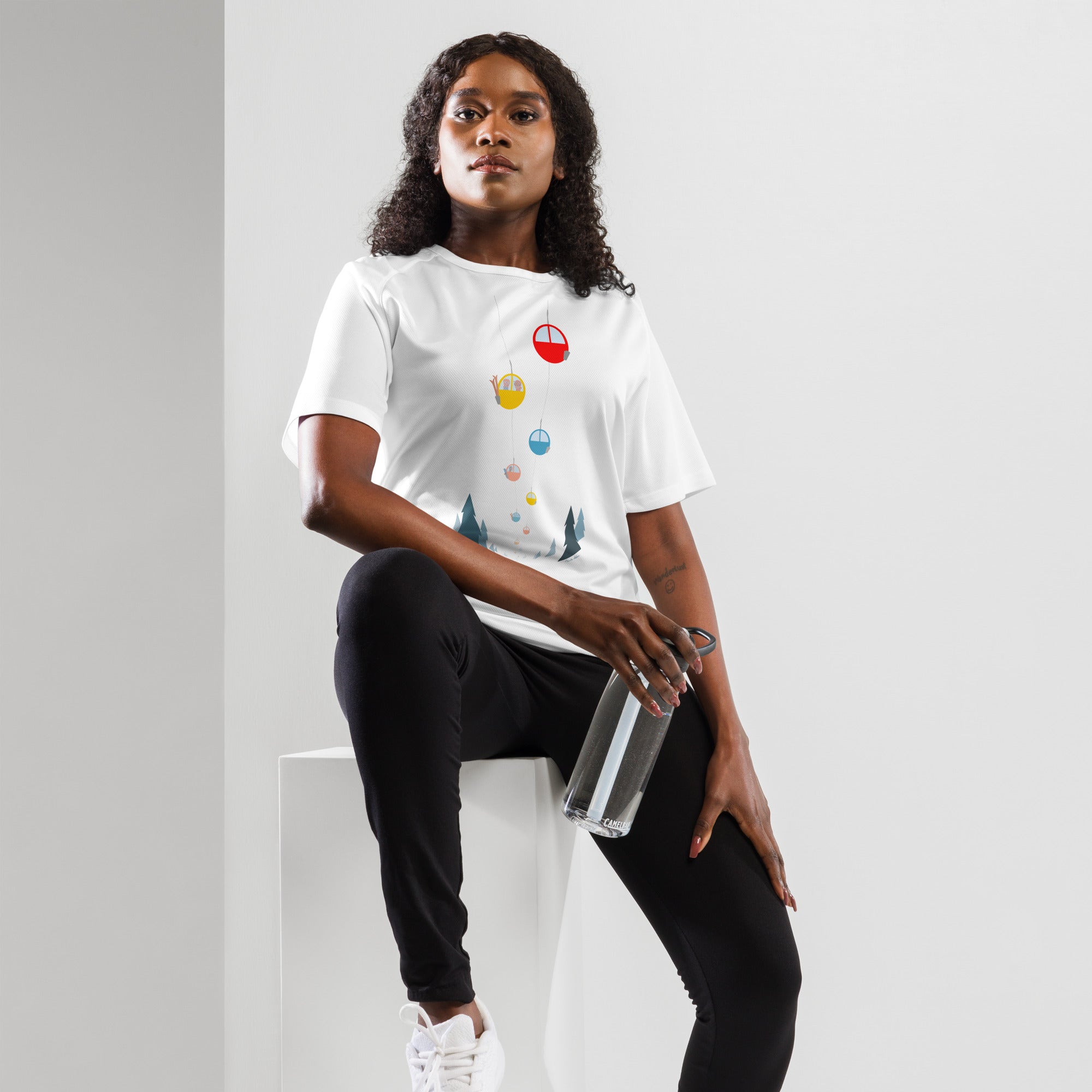 T-shirts de sport respirant Gondolas in the mist