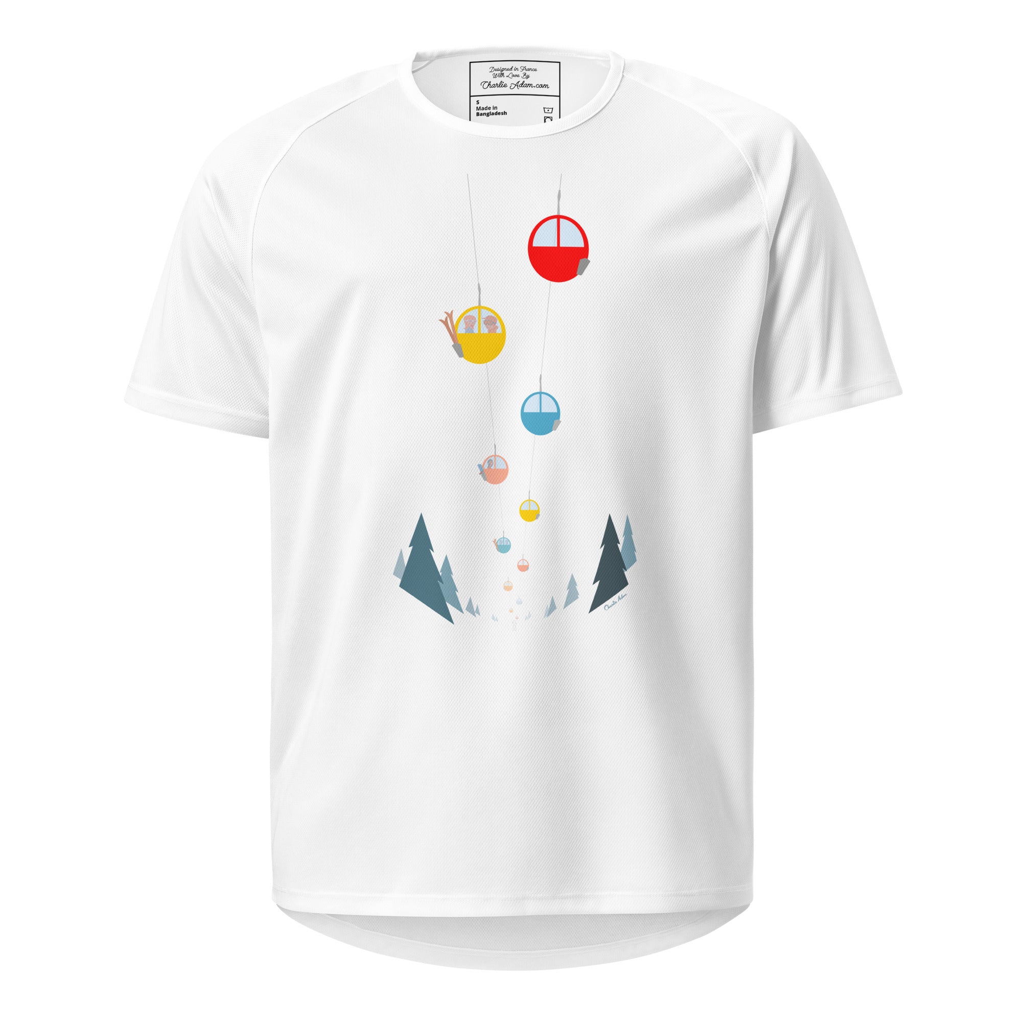 T-shirts de sport respirant Gondolas in the mist