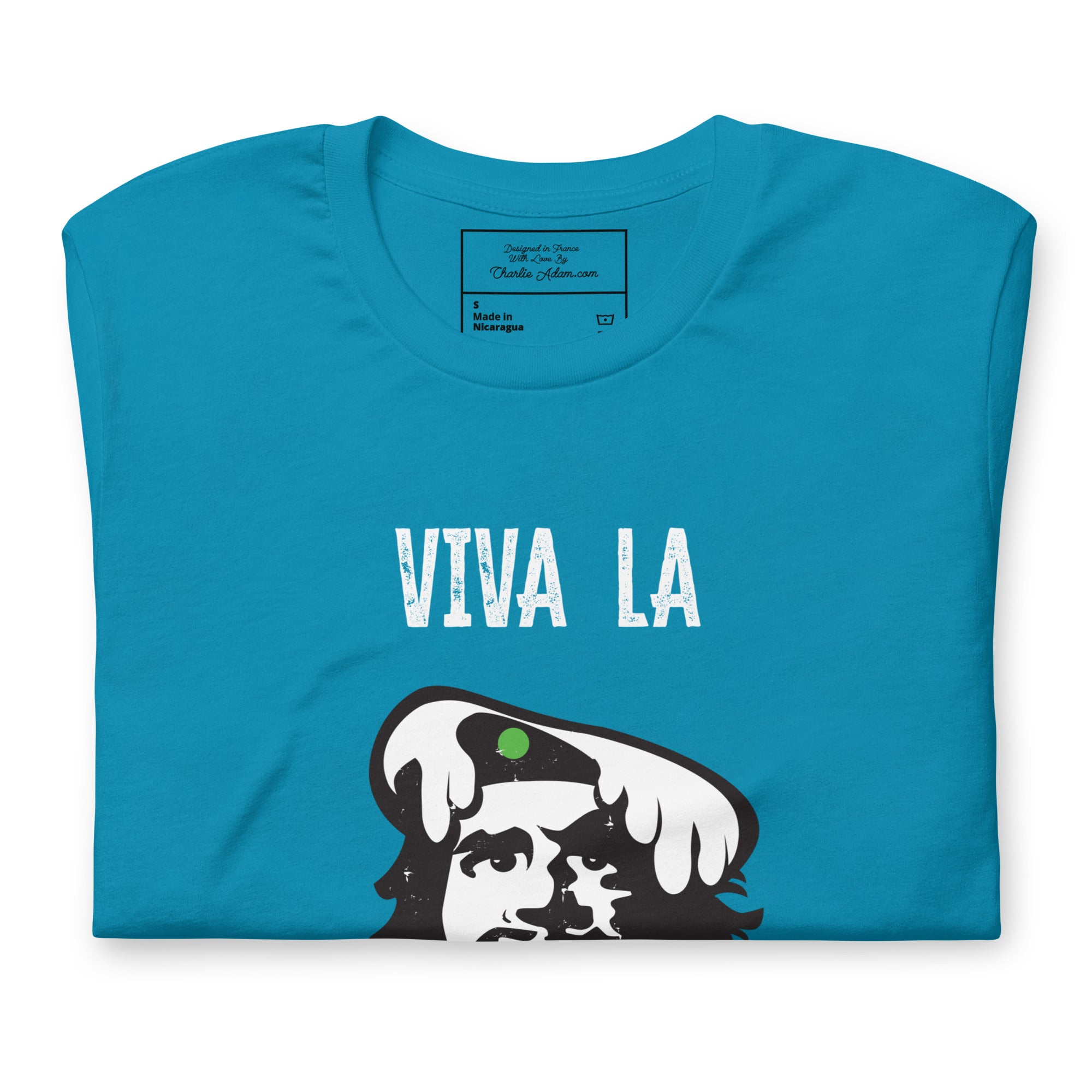 T-shirt en coton unisexe Viva la Rebolochon sur couleurs vives