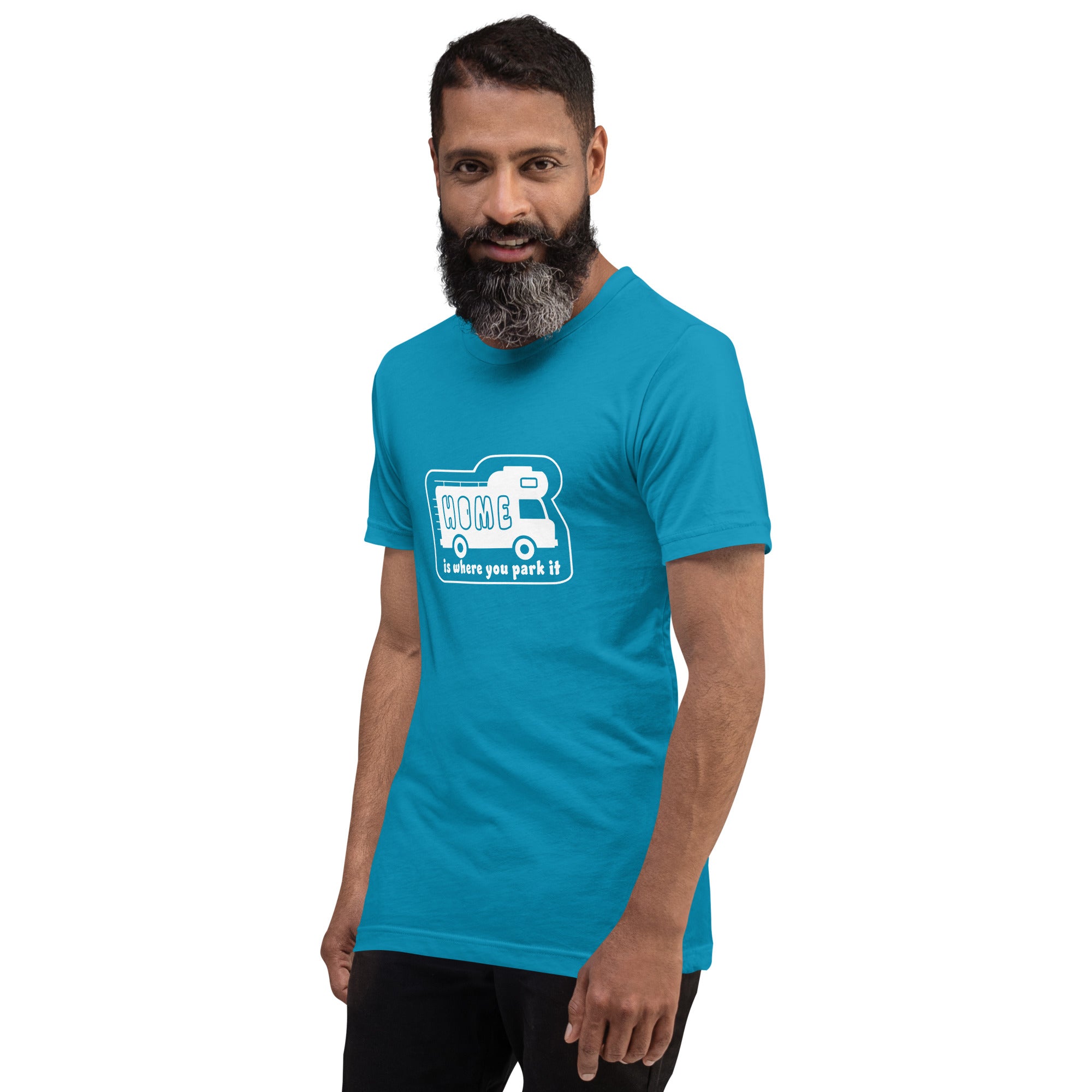 Unisex cotton t-shirt Bold Camper Van on bright colors