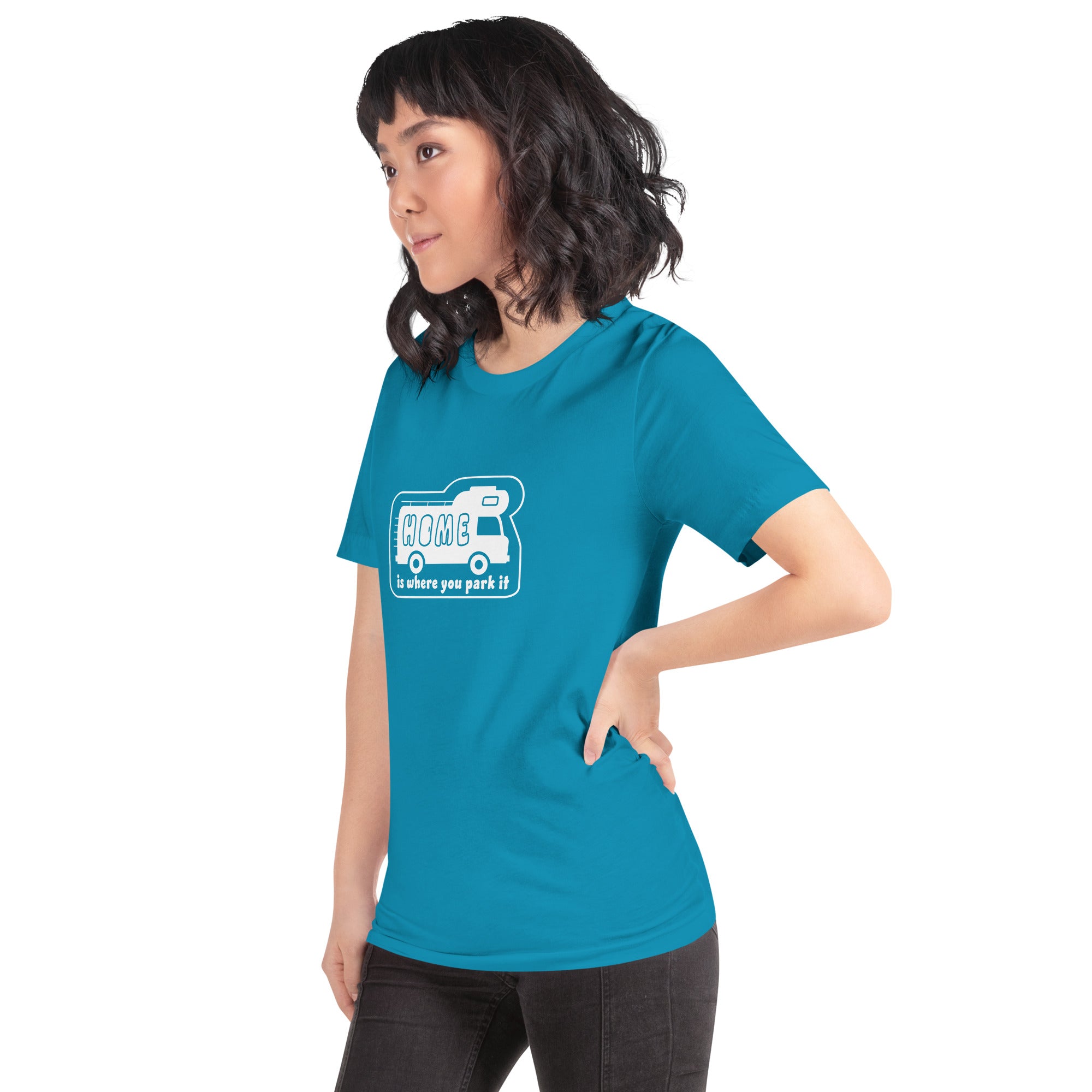 Unisex cotton t-shirt Bold Camper Van on bright colors