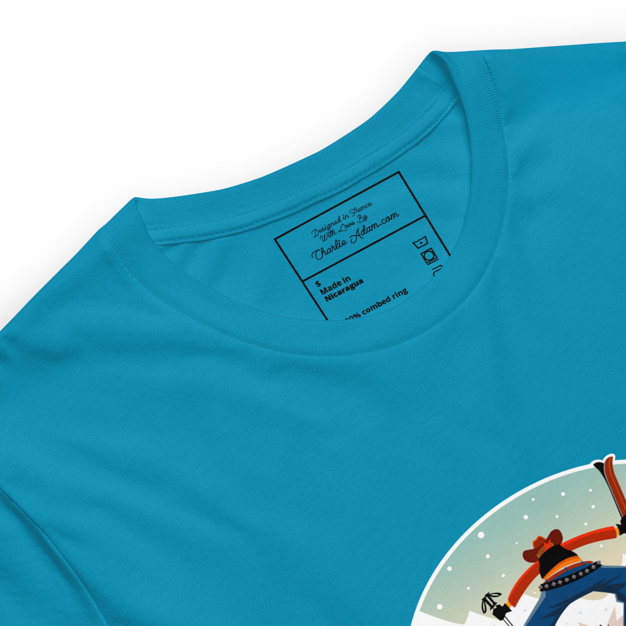 T-shirt en coton unisexe Ski Fight at OK Corral sur couleurs vives