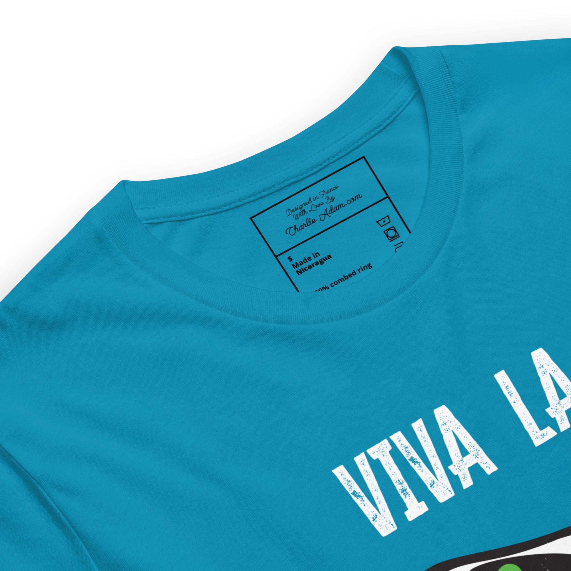 T-shirt en coton unisexe Viva la Rebolochon sur couleurs vives