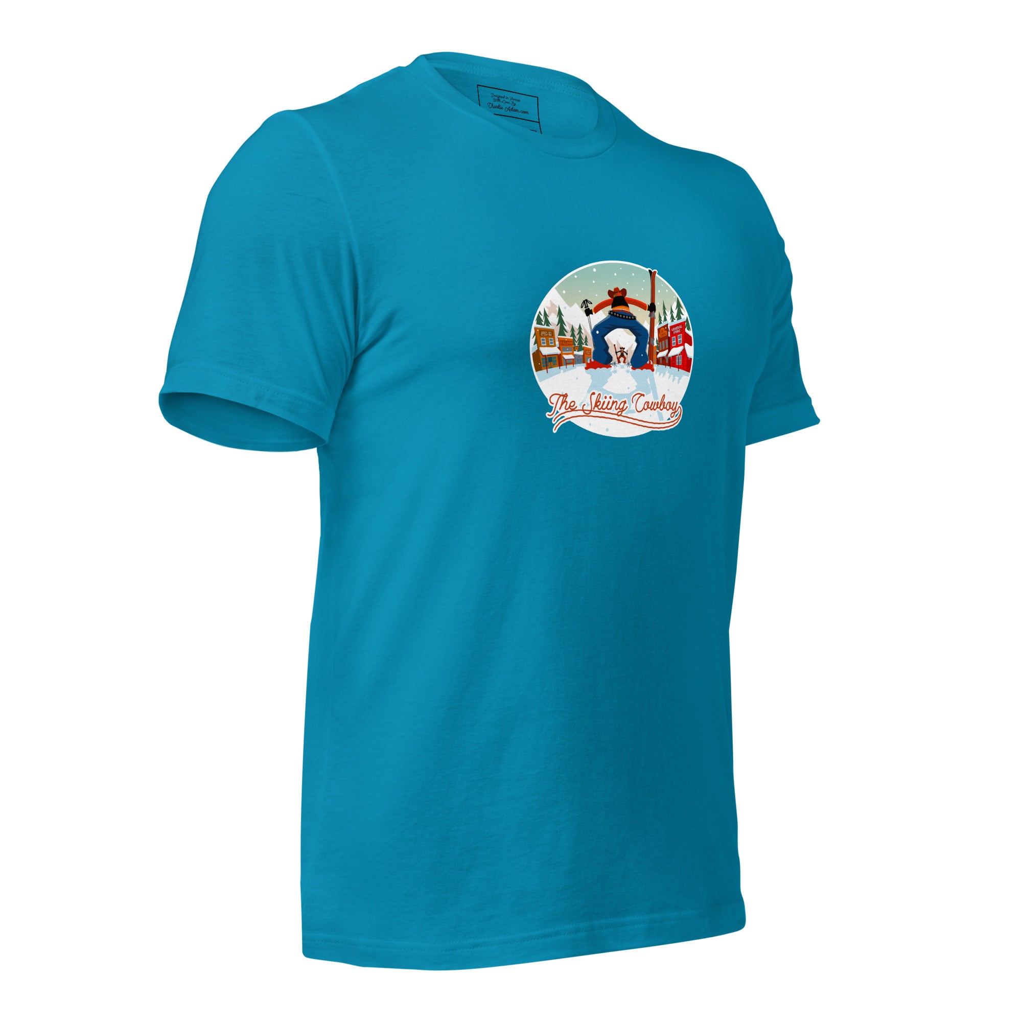 T-shirt en coton unisexe Ski Fight at OK Corral sur couleurs vives