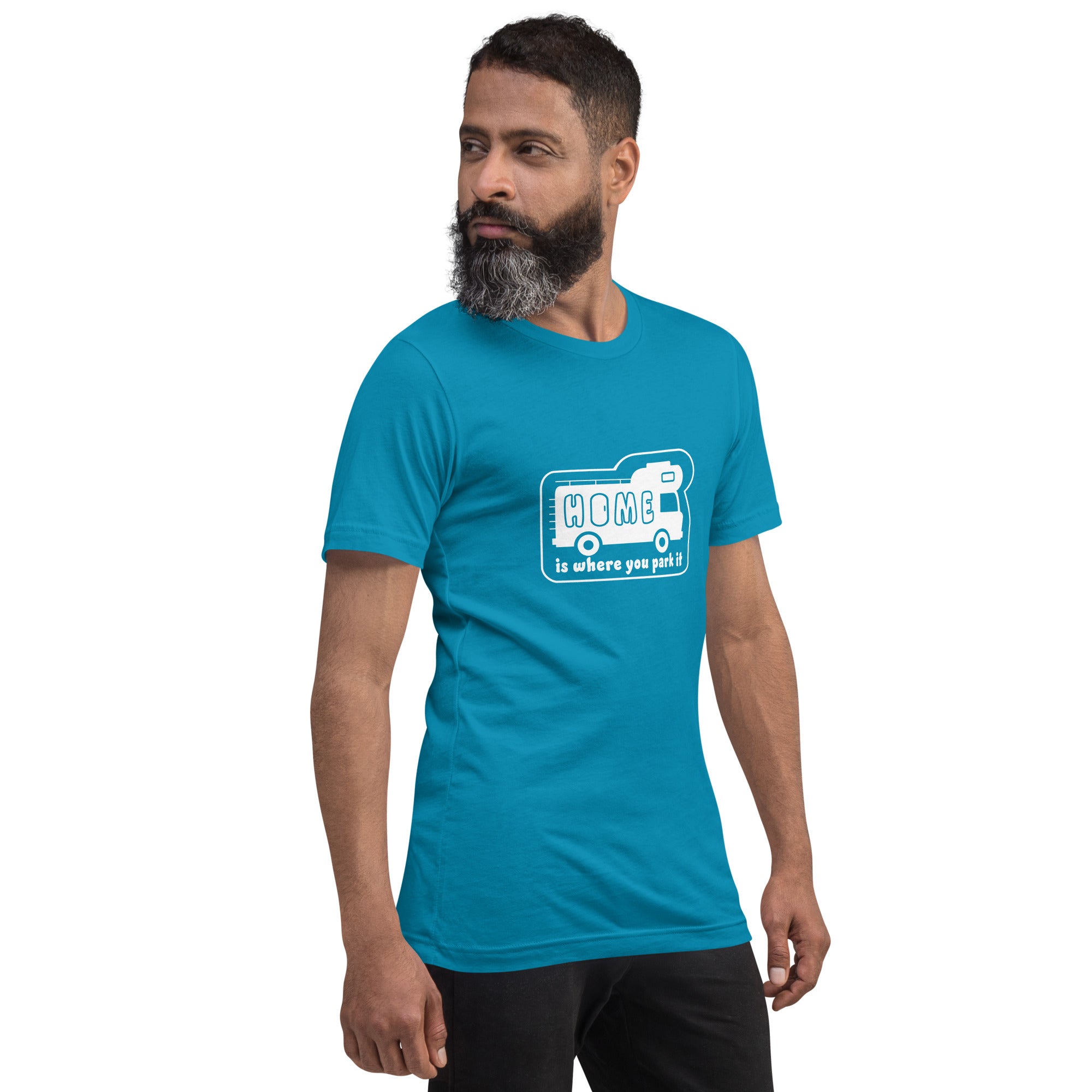 Unisex cotton t-shirt Bold Camper Van on bright colors