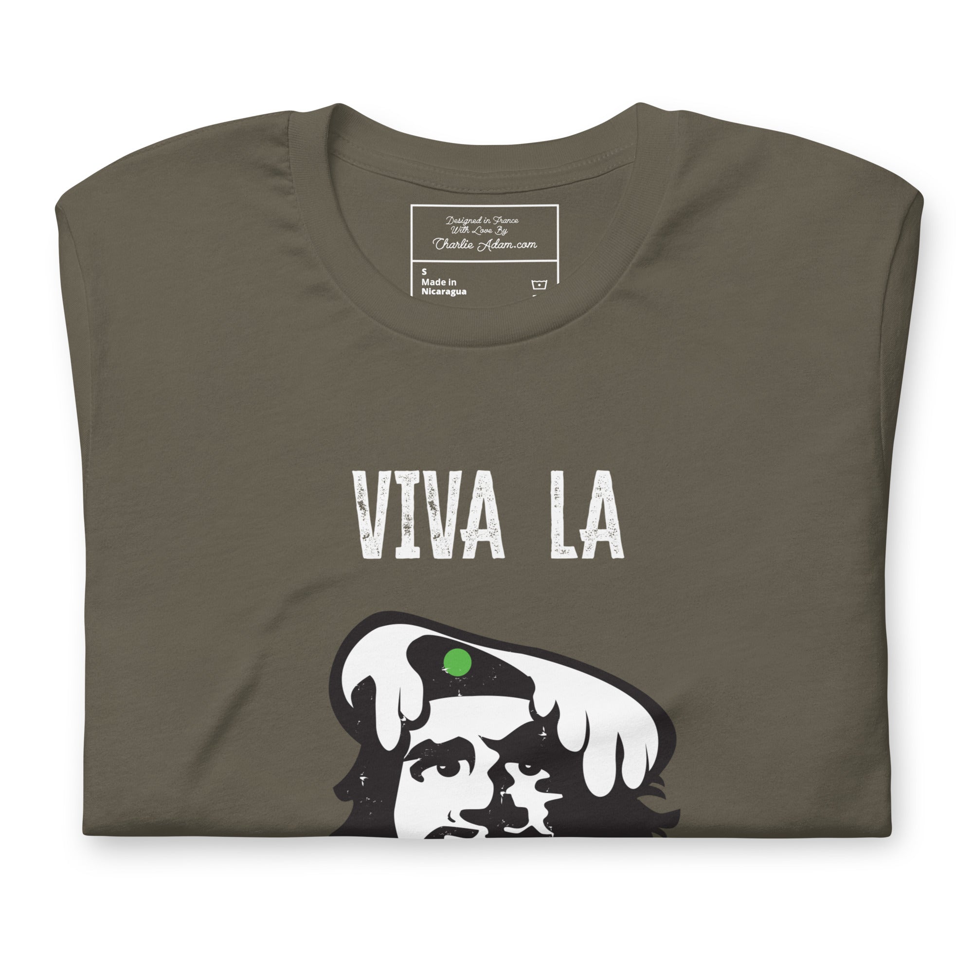 T-shirt en coton unisexe Viva la Rebolochon sur couleurs foncées
