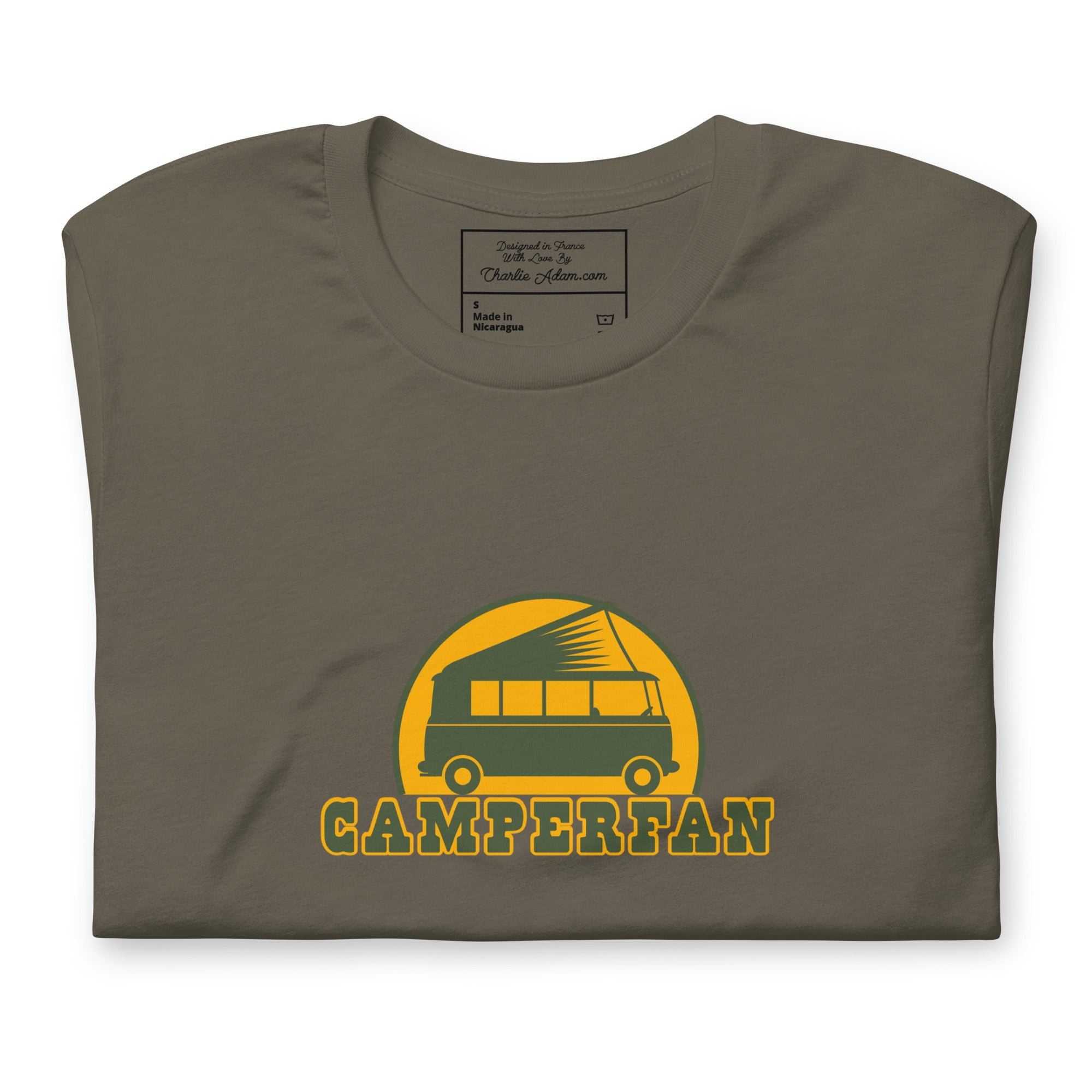 T-shirt en coton unisexe Camperfan sur verts