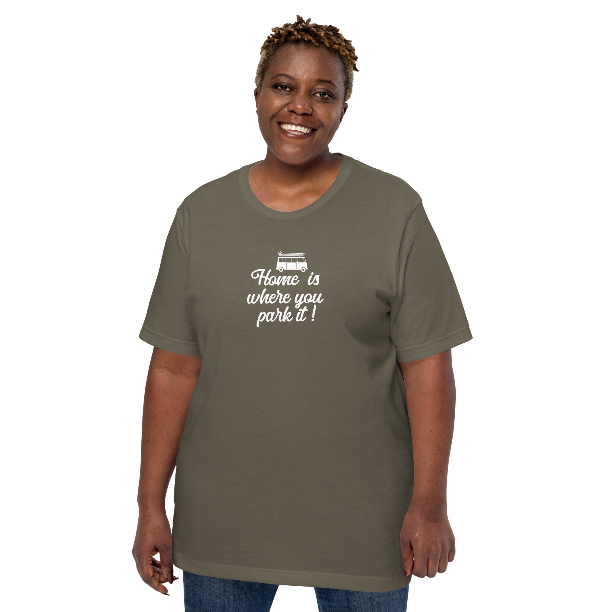 Unisex cotton t-shirt White Surf Combi on greens