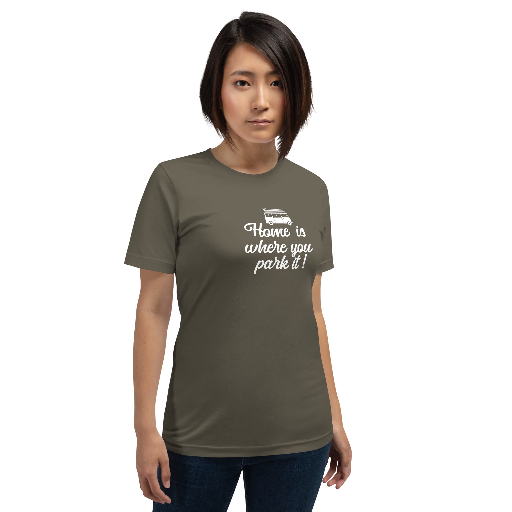 Unisex cotton t-shirt White Surf Combi on greens