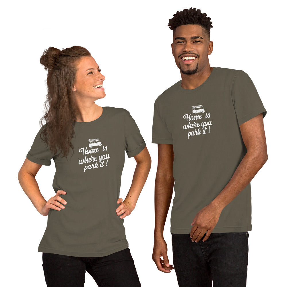Unisex cotton t-shirt White Surf Combi on greens