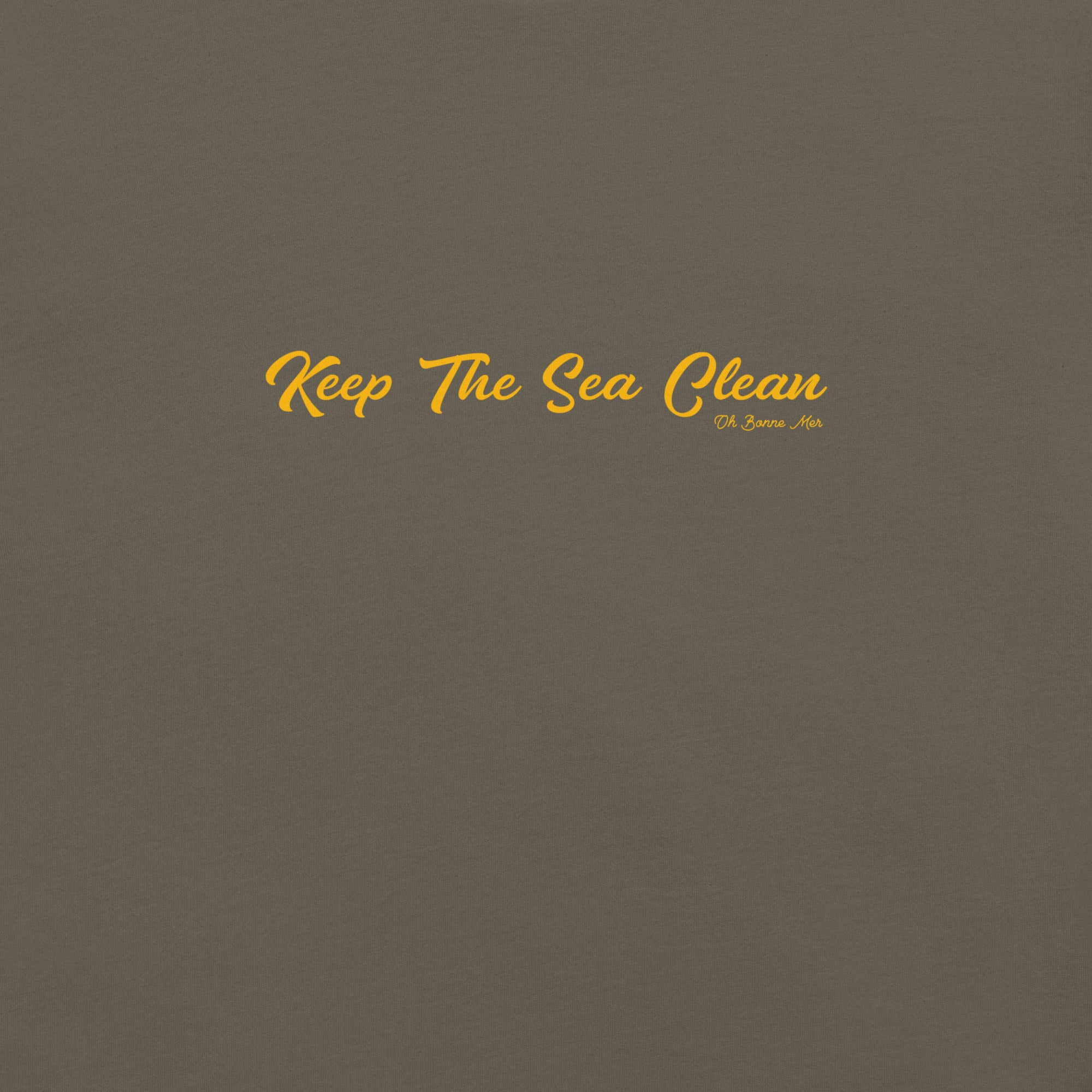 Unisex cotton t-shirt Keep The Sea Clean on greens