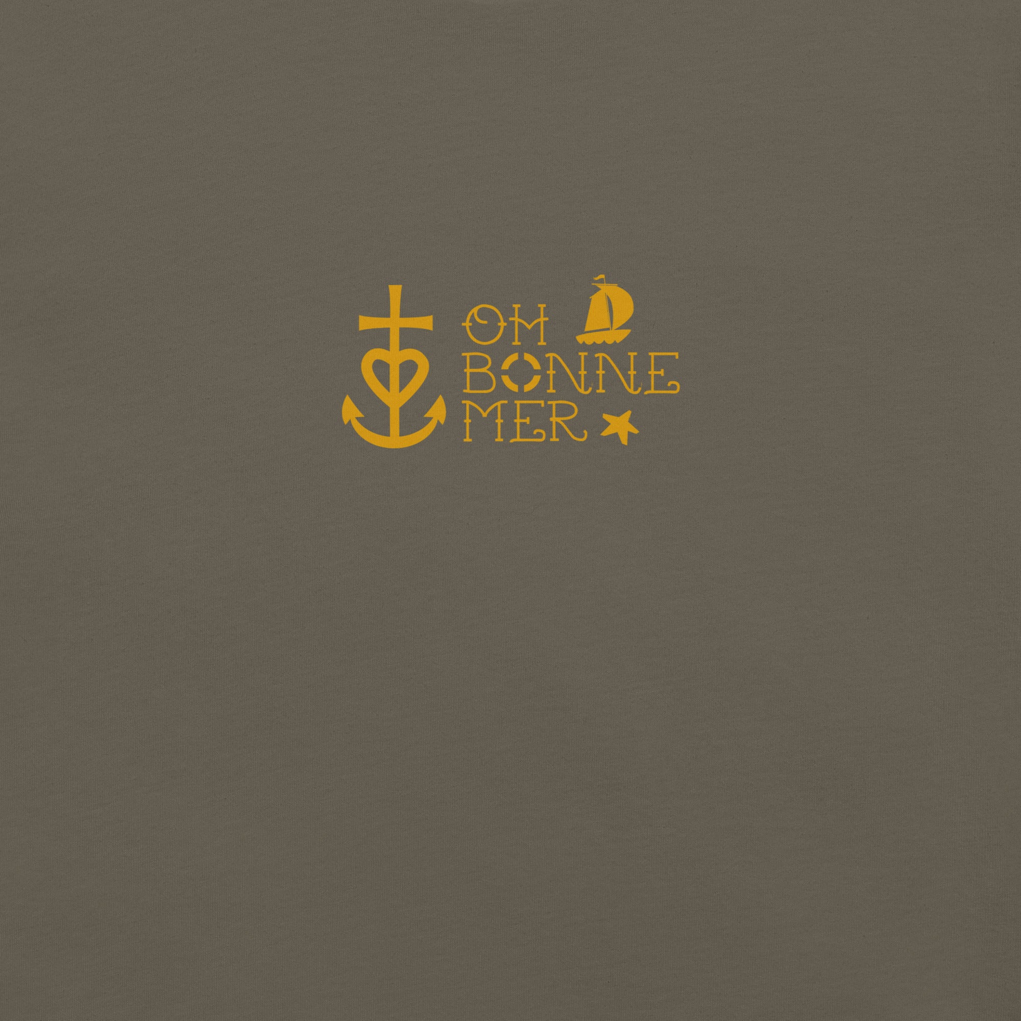 Unisex cotton t-shirt Oh Bonne Mer 2 on greens