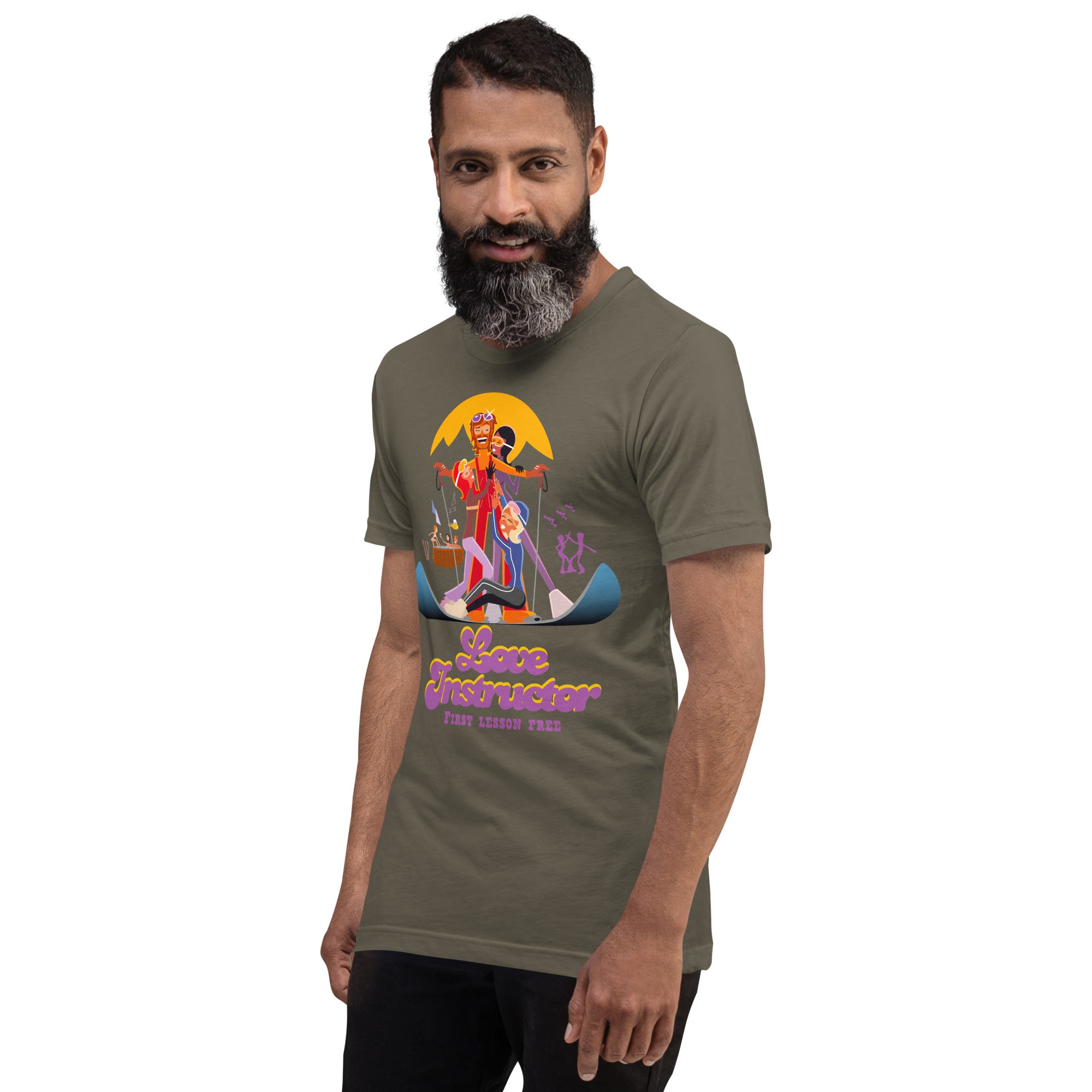 T-shirt en coton unisexe Love instructor First lesson free sur couleurs foncées