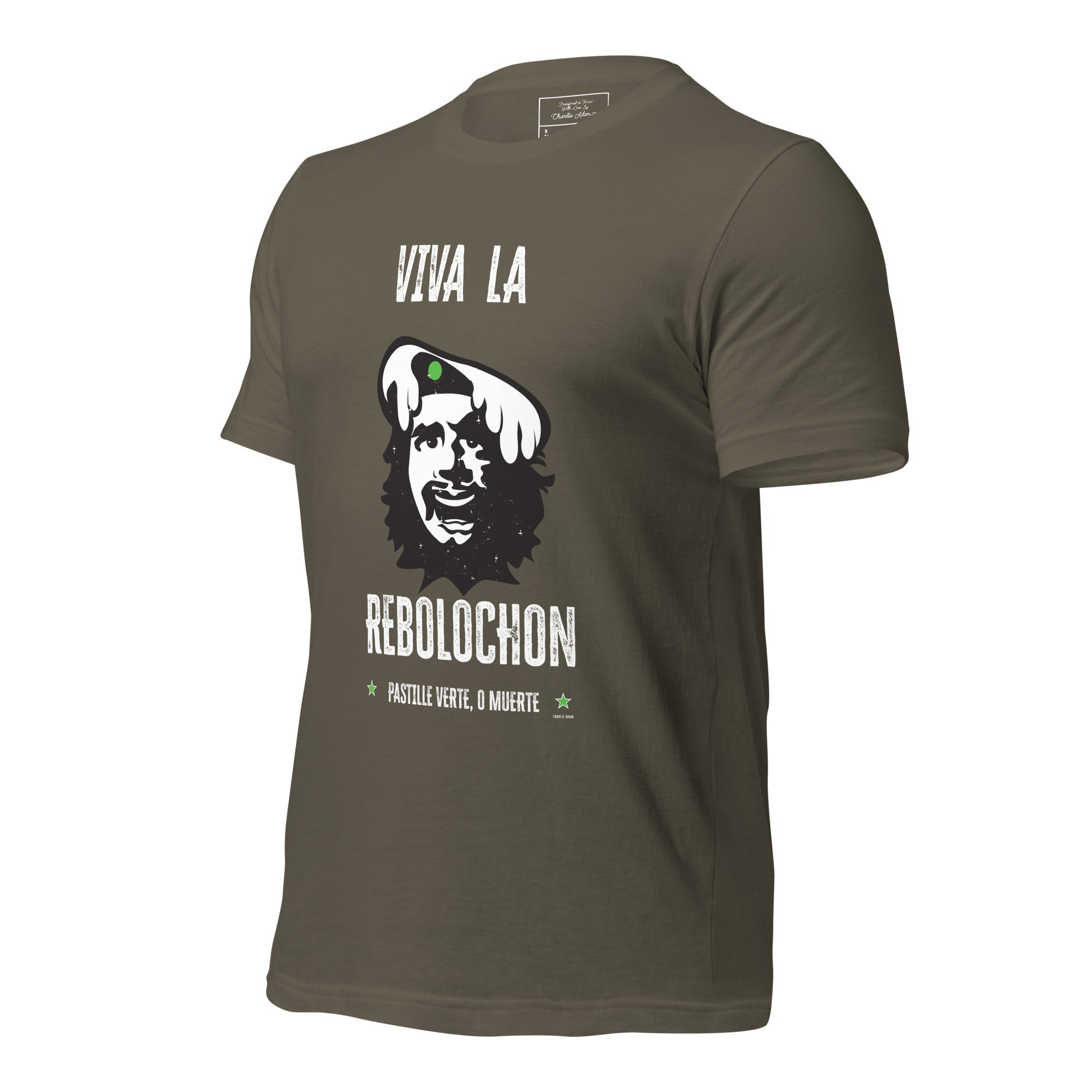 T-shirt en coton unisexe Viva la Rebolochon sur couleurs foncées