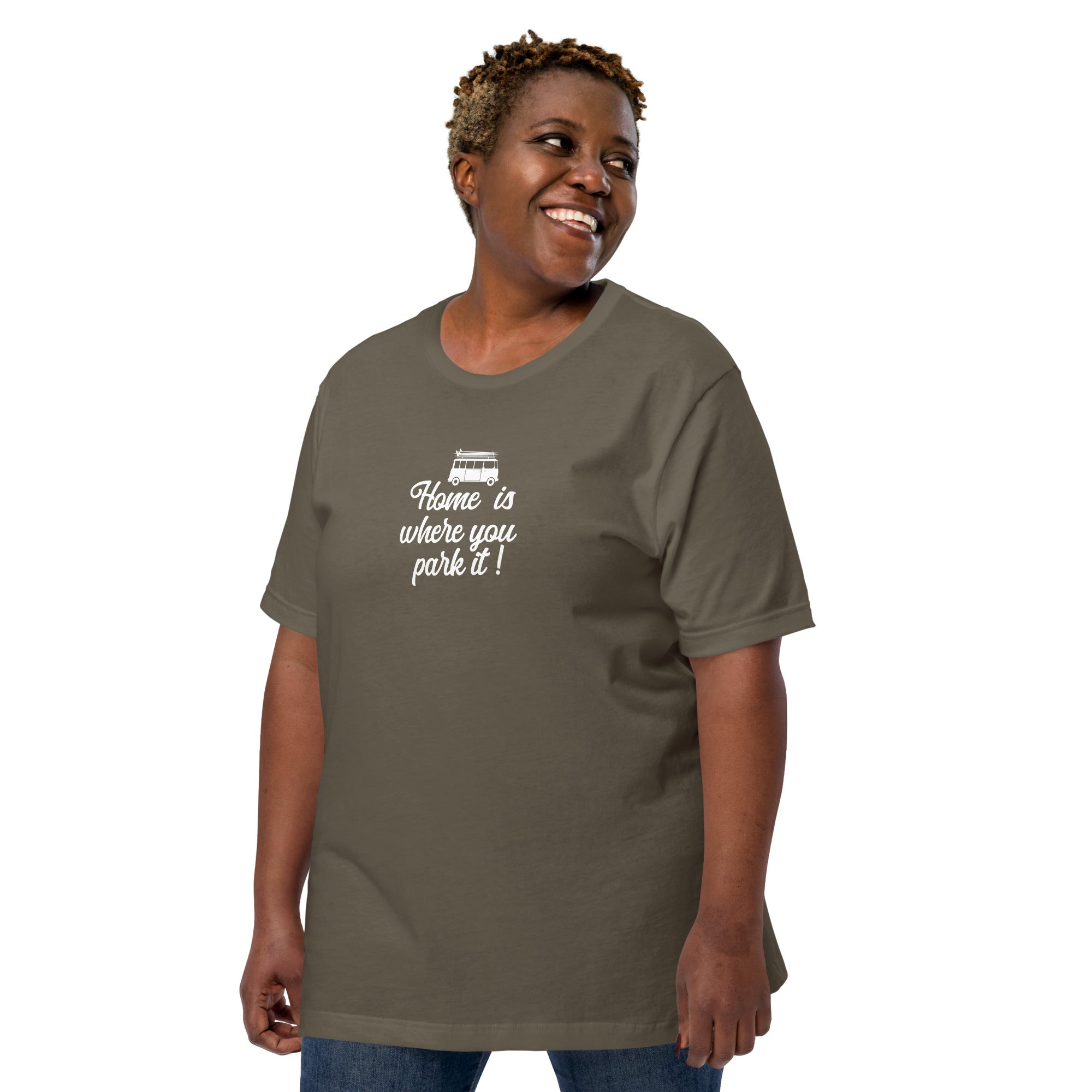 Unisex cotton t-shirt White Surf Combi on greens